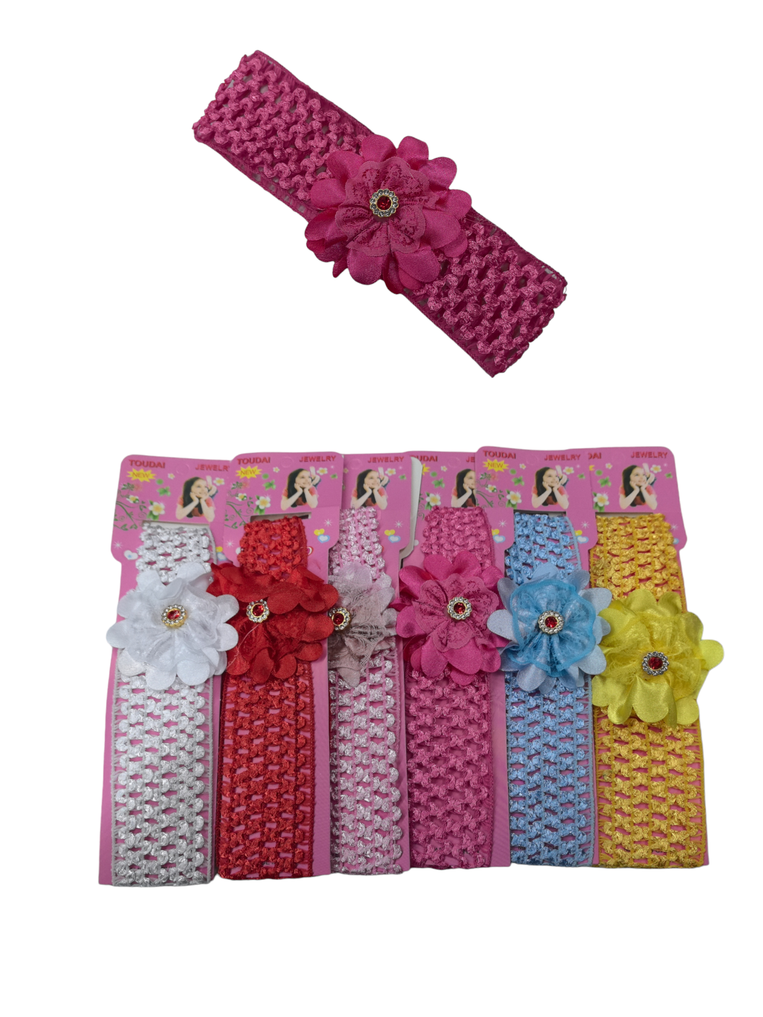 Bandeau enfant fleur tuile motif fleur (x12)