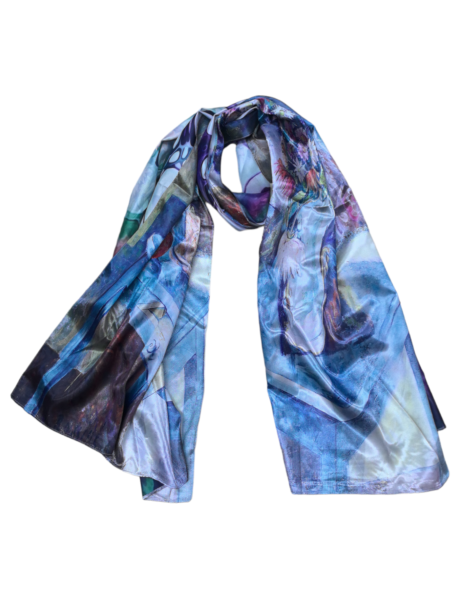 Foulards châle peinture à l'huile double face (x4)#23