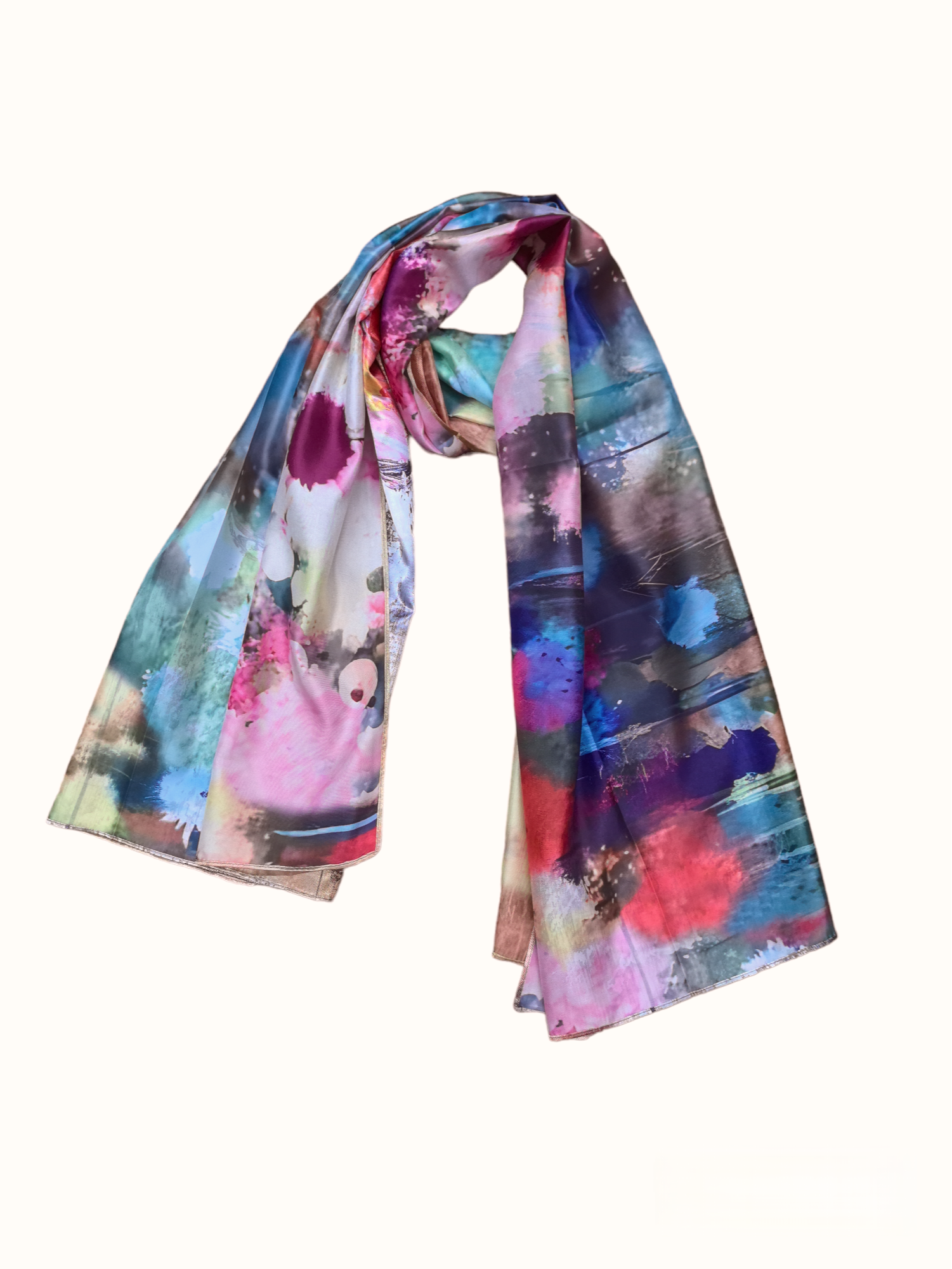 Foulards châle peinture à l'huile double face (x4)#24