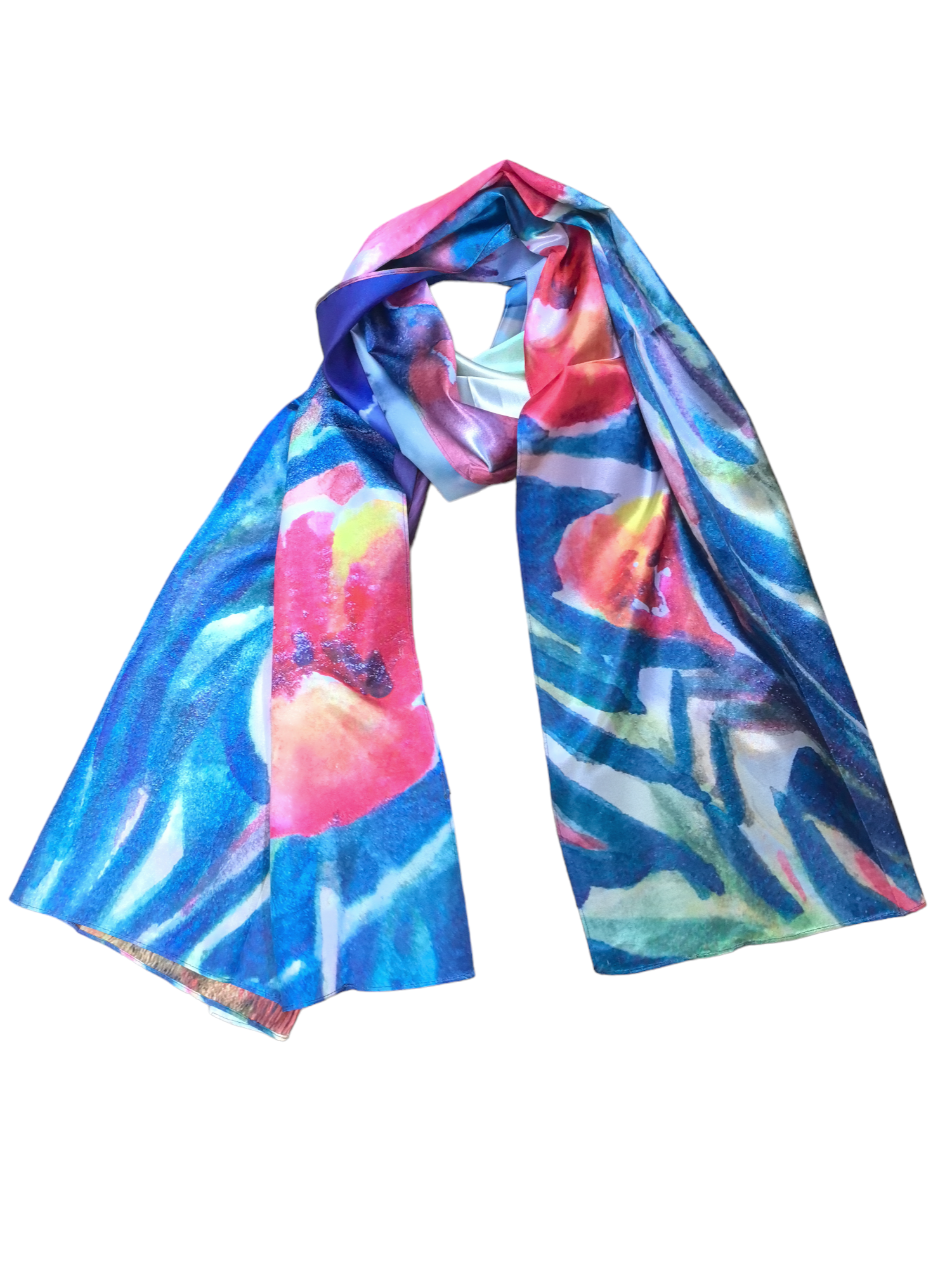 Foulards châle peinture à l'huile double face (x4)#22