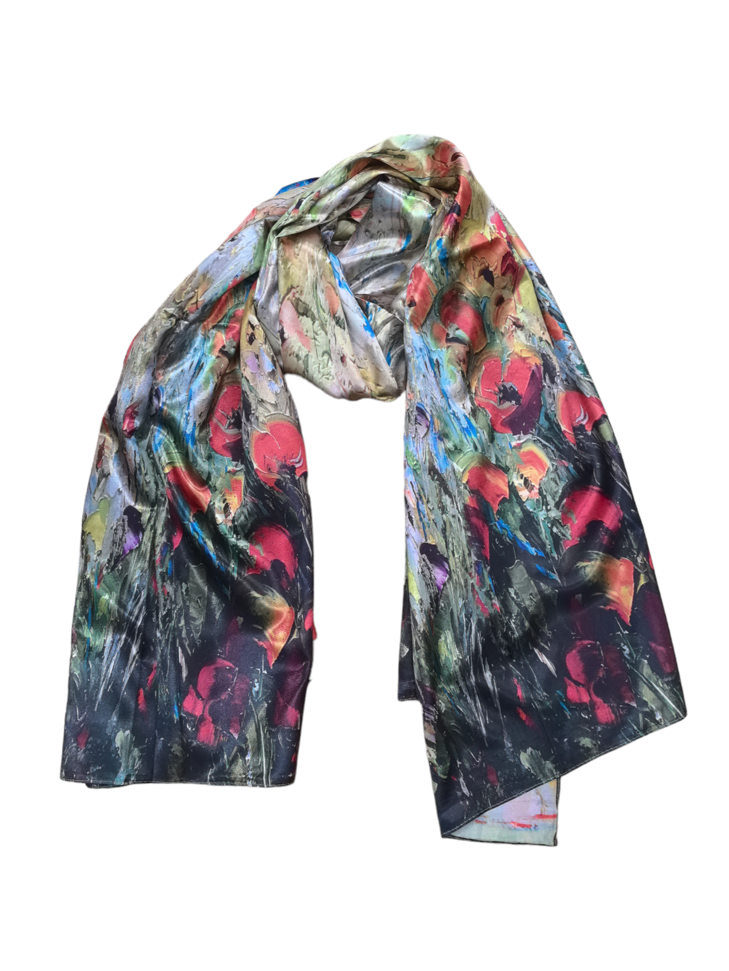 Foulards châle peinture à l'huile double face (x4)#17