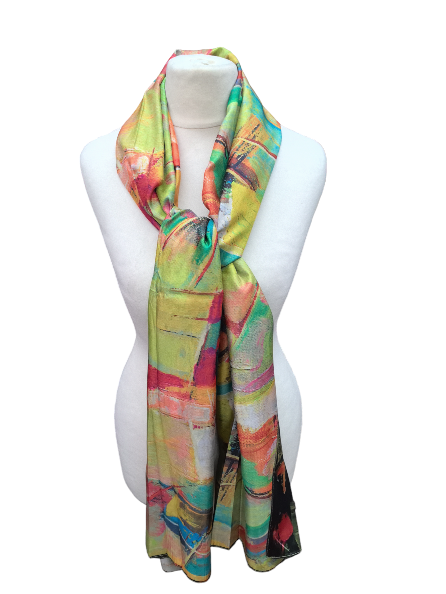 Foulards châle peinture à l'huile double face (x4)#17