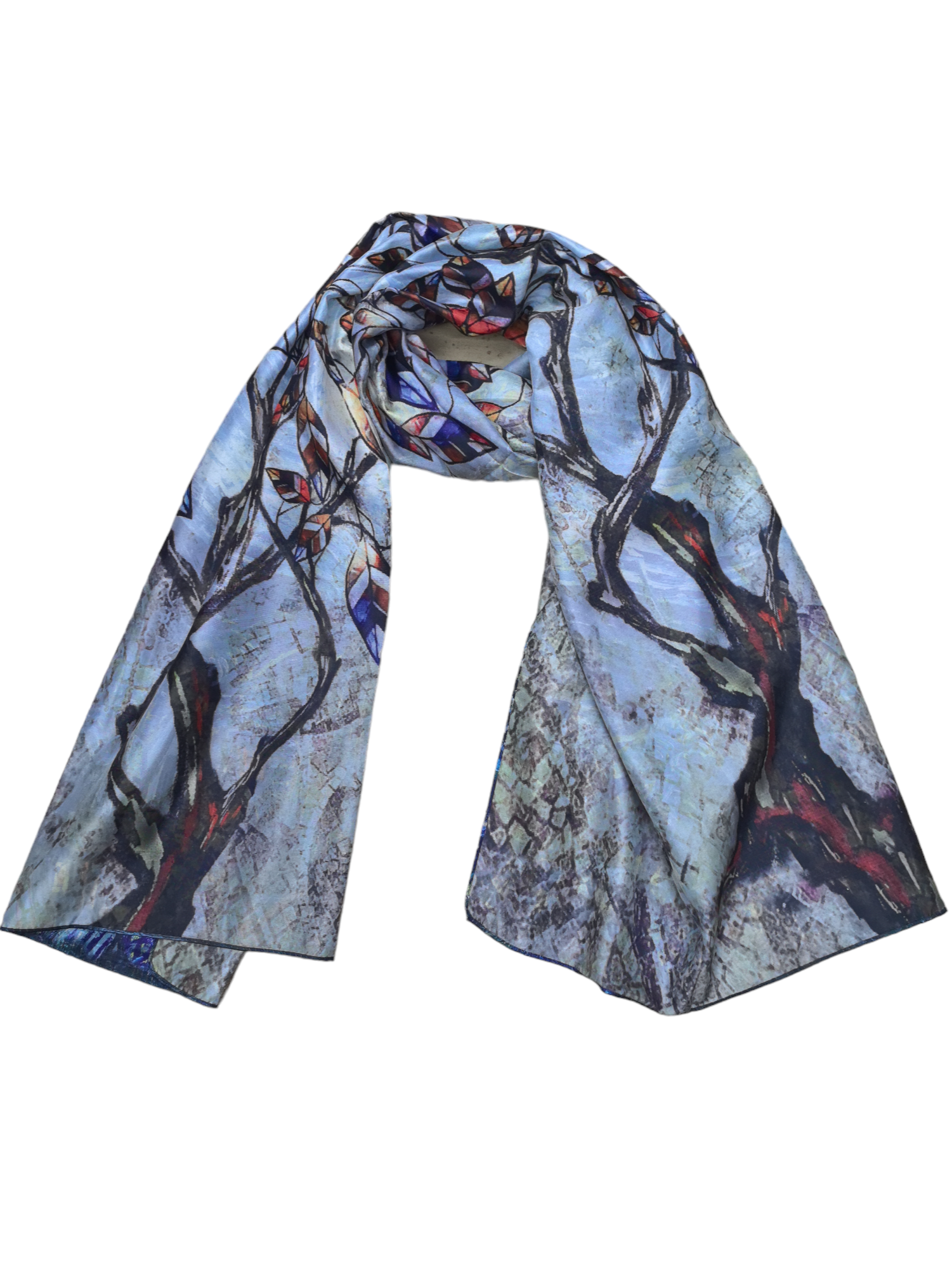 Foulards châle peinture à l'huile double face (x4)#11