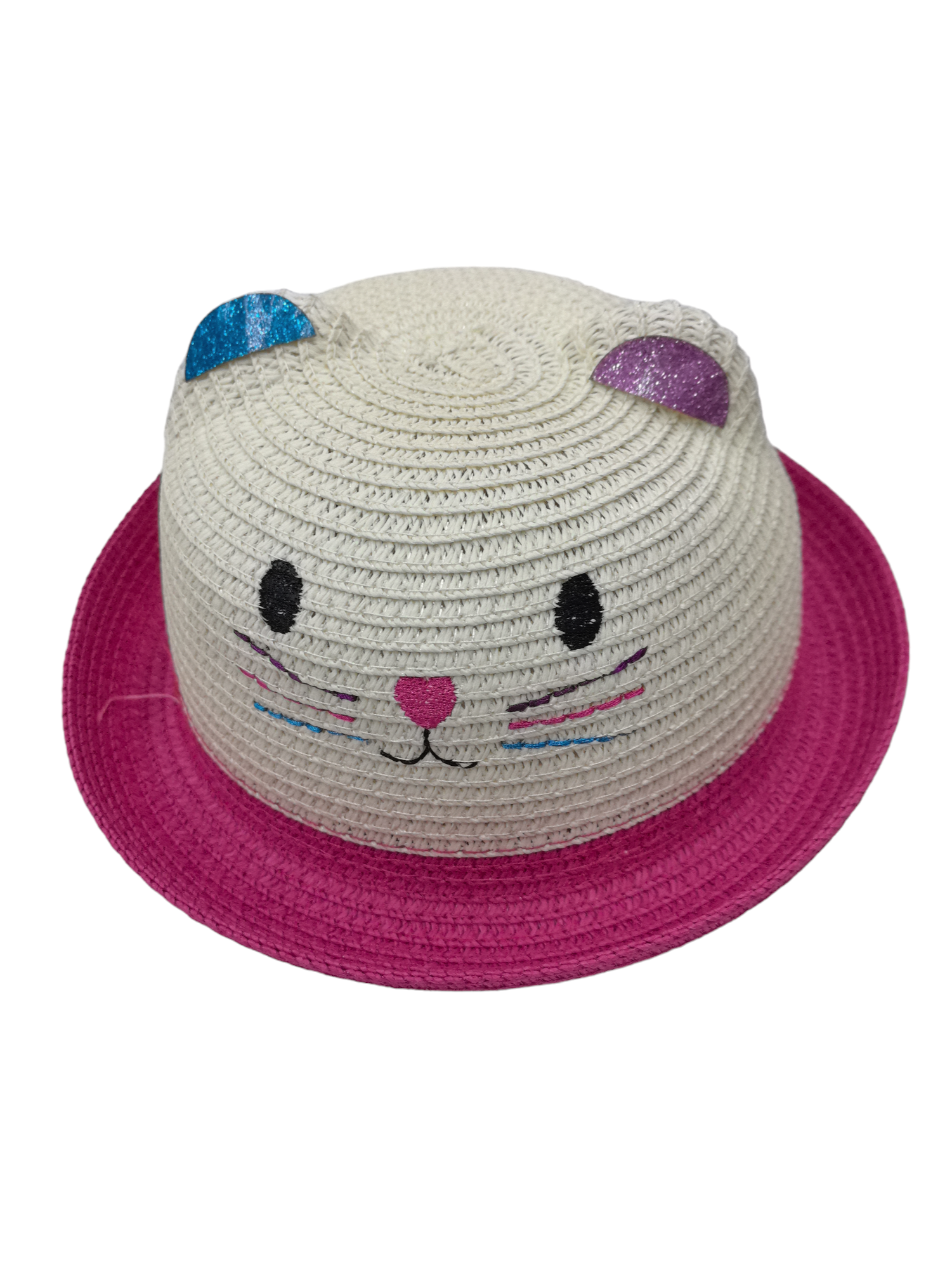 Chapeau enfant décor tête de chat (x12)