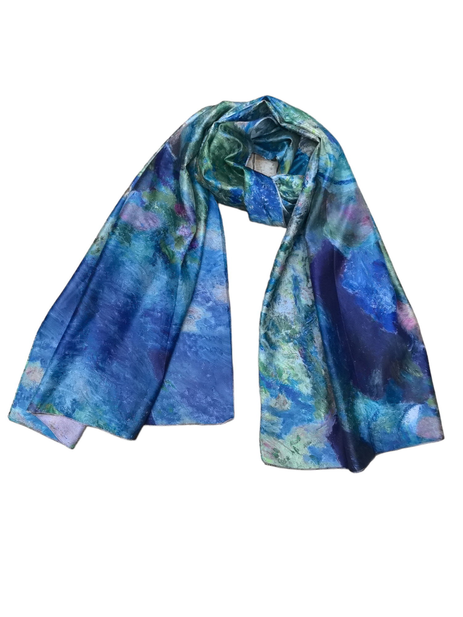 Foulards châle peinture à l'huile double face (x4)#12