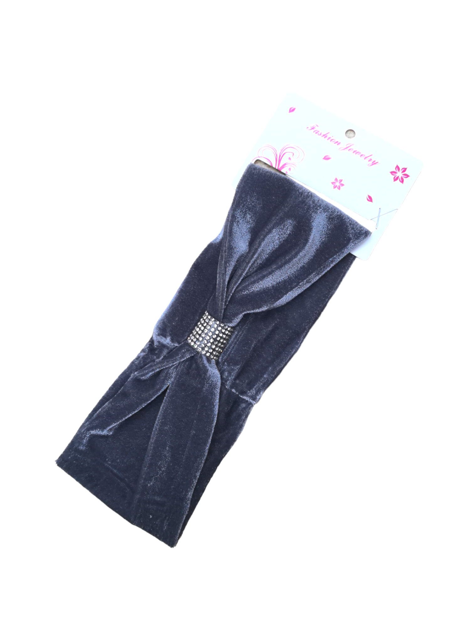 bandeau en velours avec stras (x12)