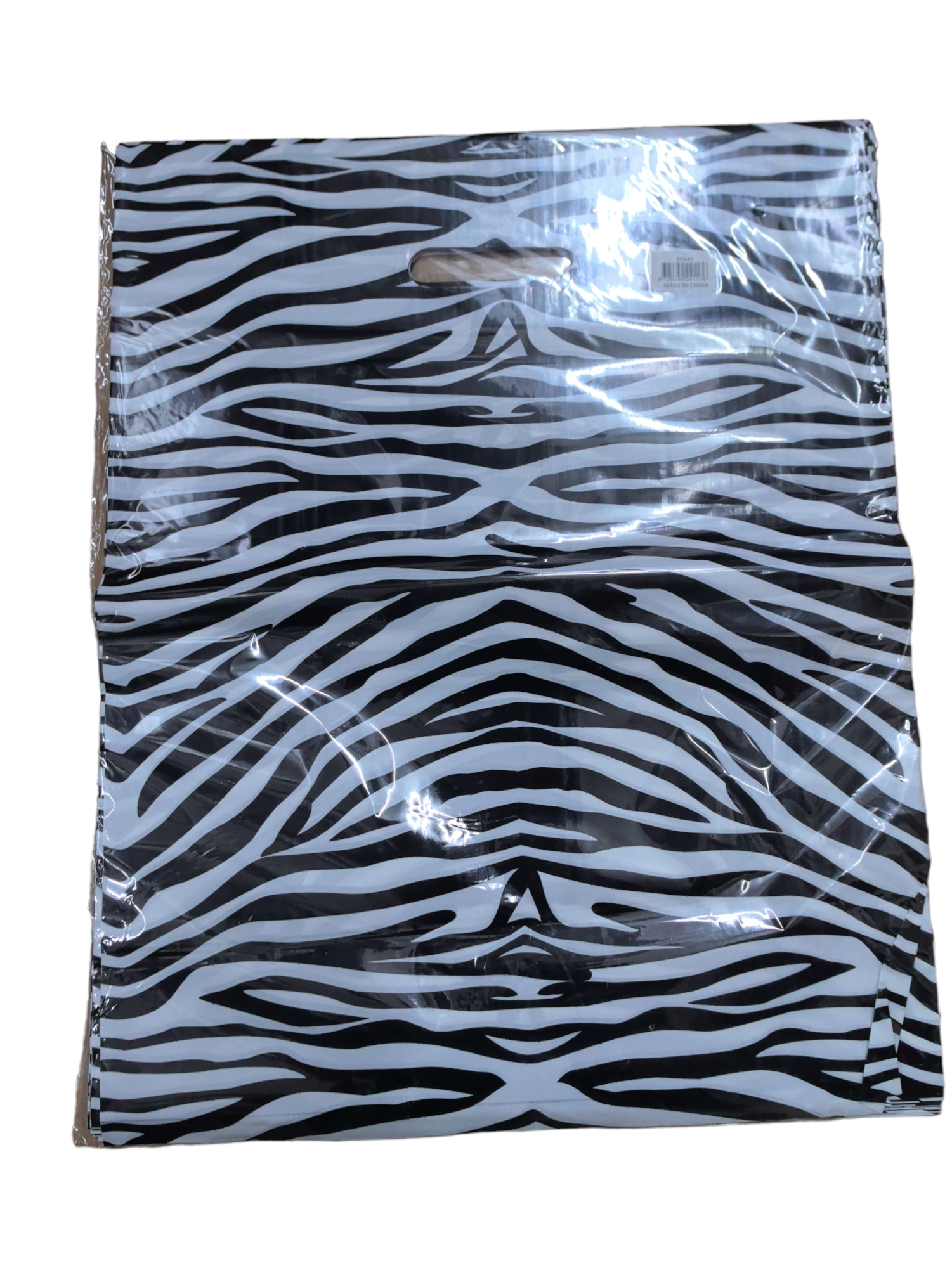 Sacs plastiques motif zèbre (2x50)