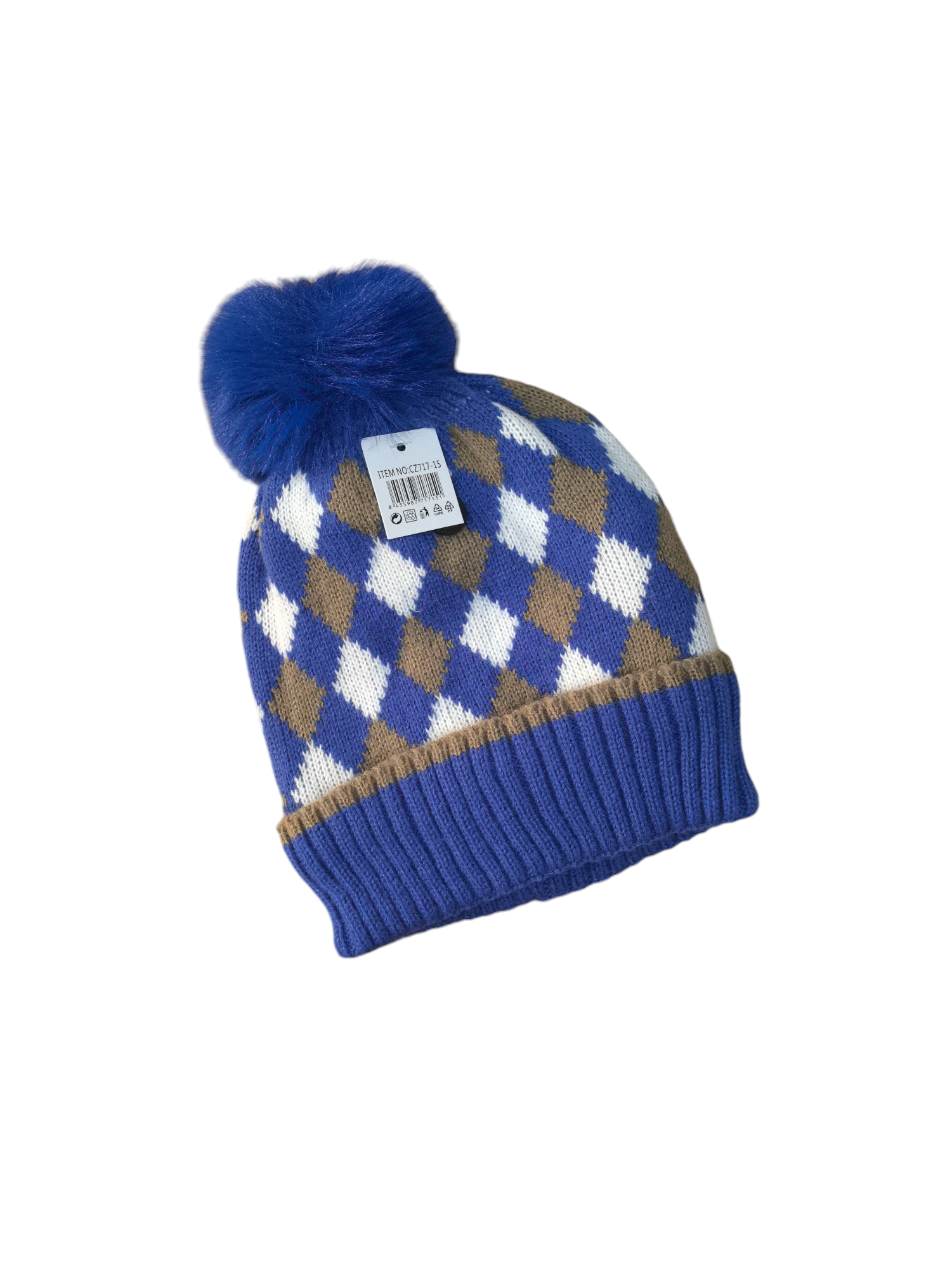 Bonnet enfant fourré pompon (x12) #15