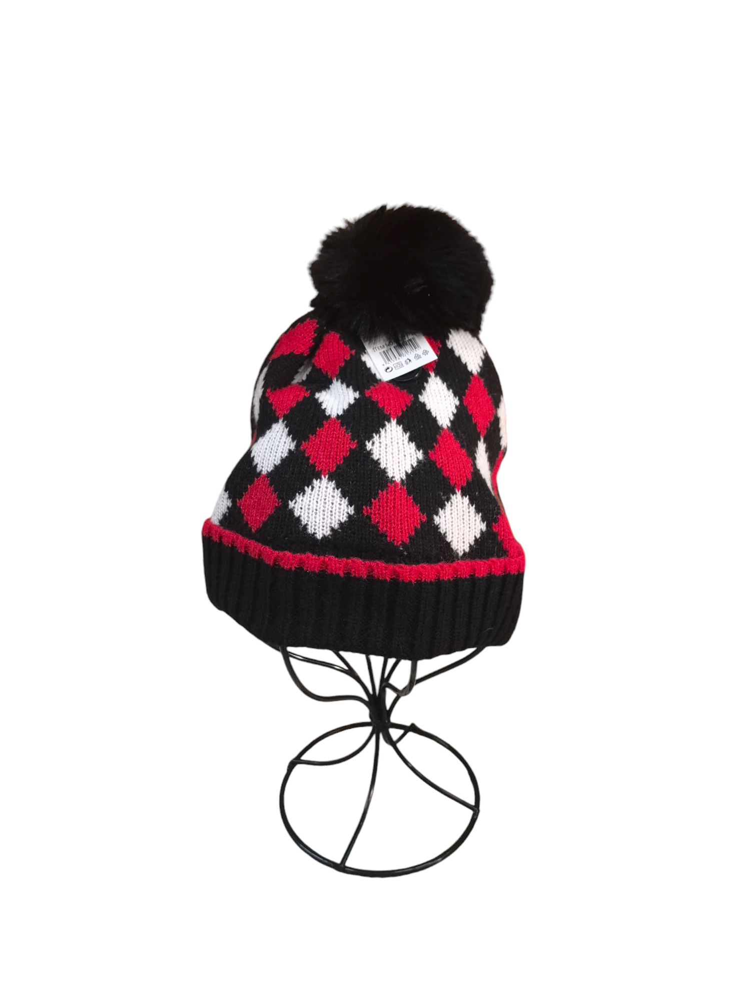 Bonnet enfant fourré pompon (x12) #15