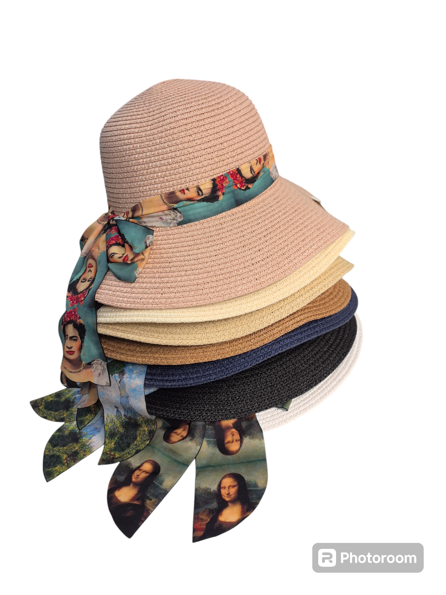 Chapeau capeline motif mélange (x12)#08