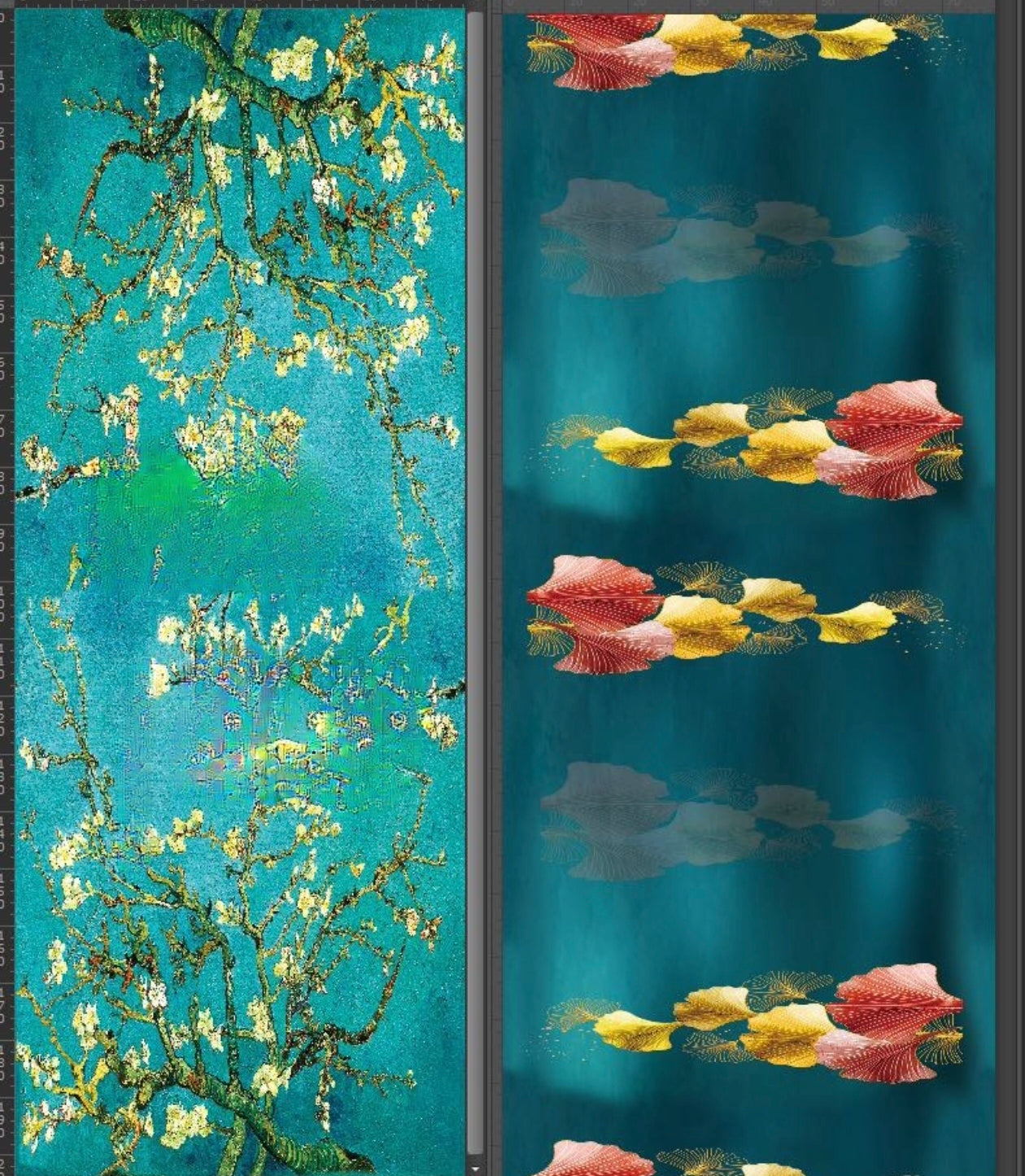 Foulards châle peinture à l'huile double face motif mélange(x16)#