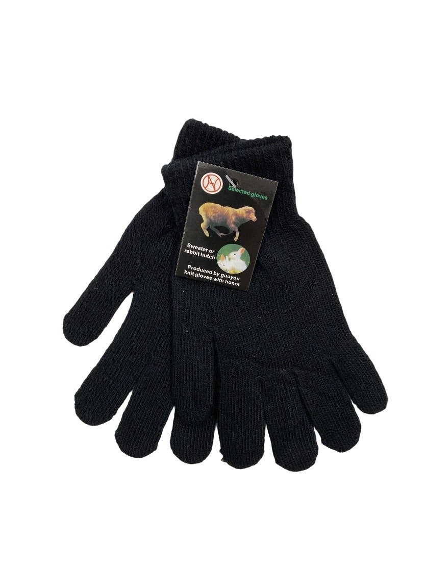 Gants noir simple femme (x12) 1,00€/paire | Grossiste-pro