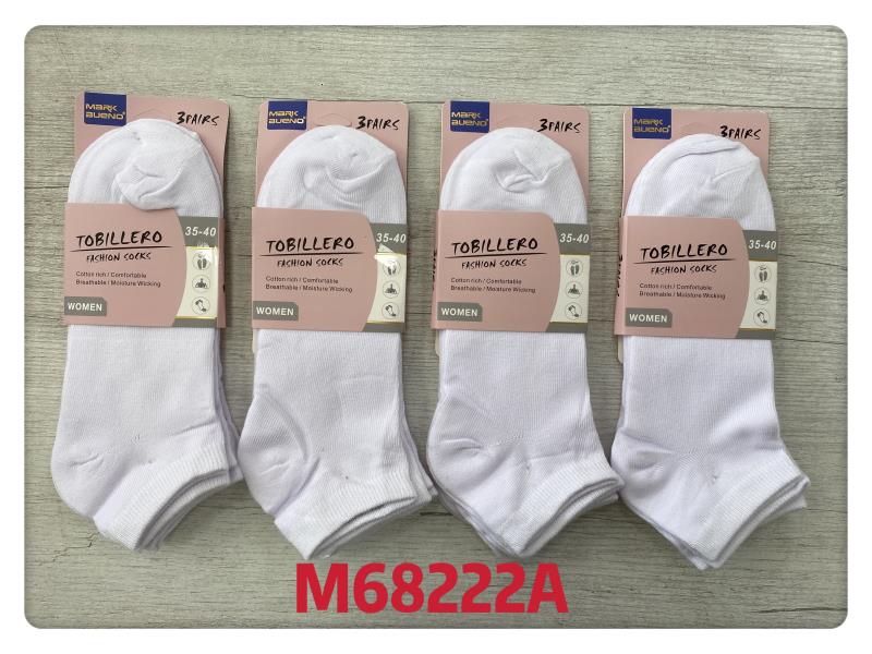 FEMME Chaussettes invisibles 95% coton T35-40  (x24)