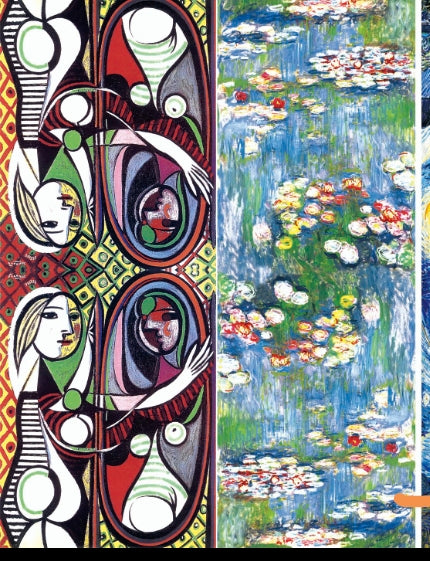 Foulards châle peinture à l'huile double face (x4)#18