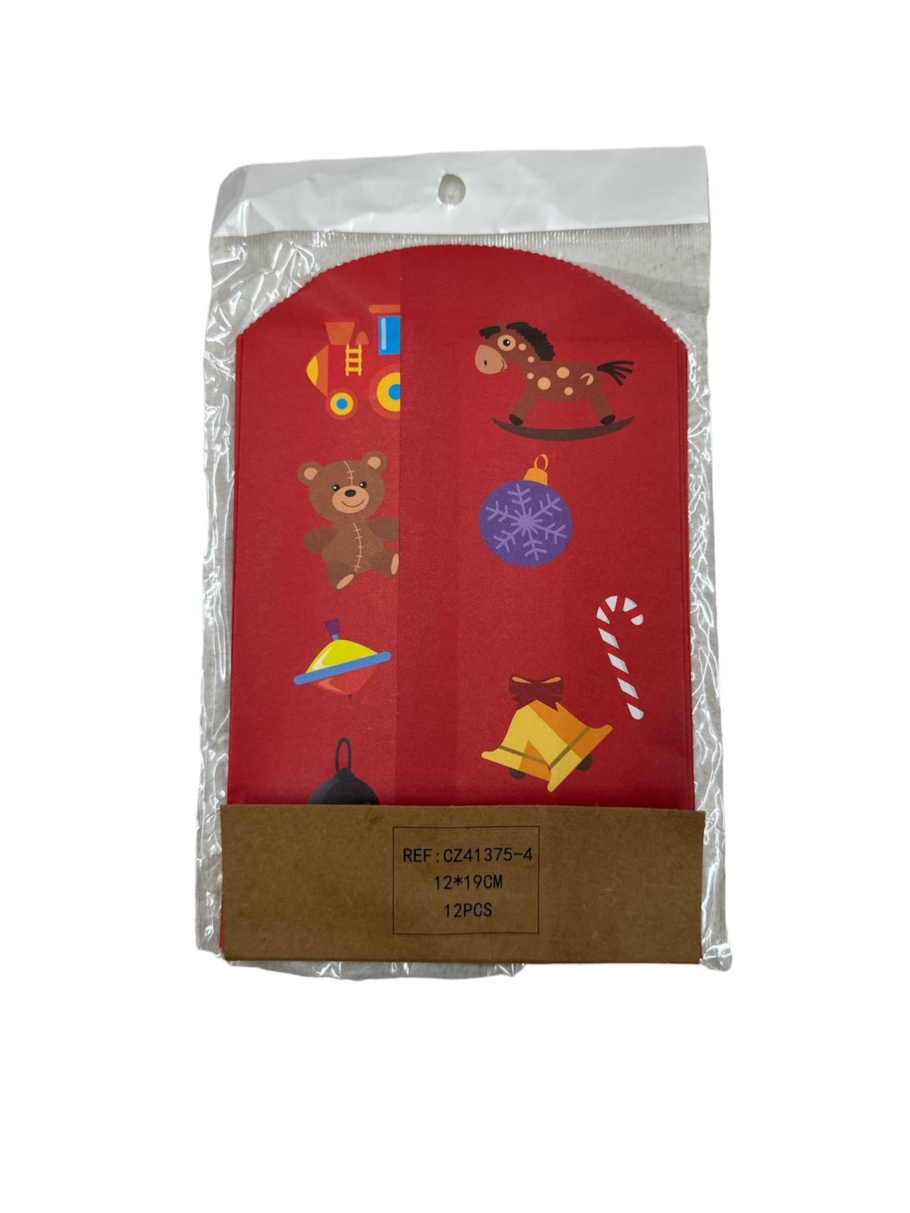 LOT DE 10x12-Sacs papier emballage Noël /12x19cm