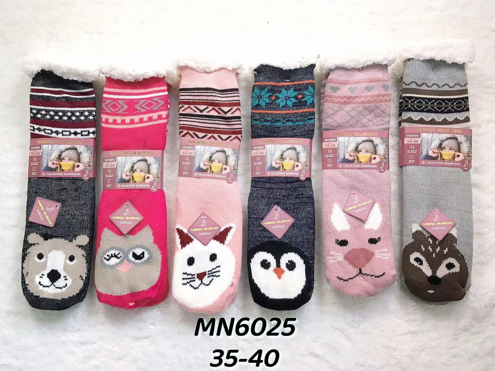 FEMME Chaussettes fourrées T35- 40 (x12) #6025