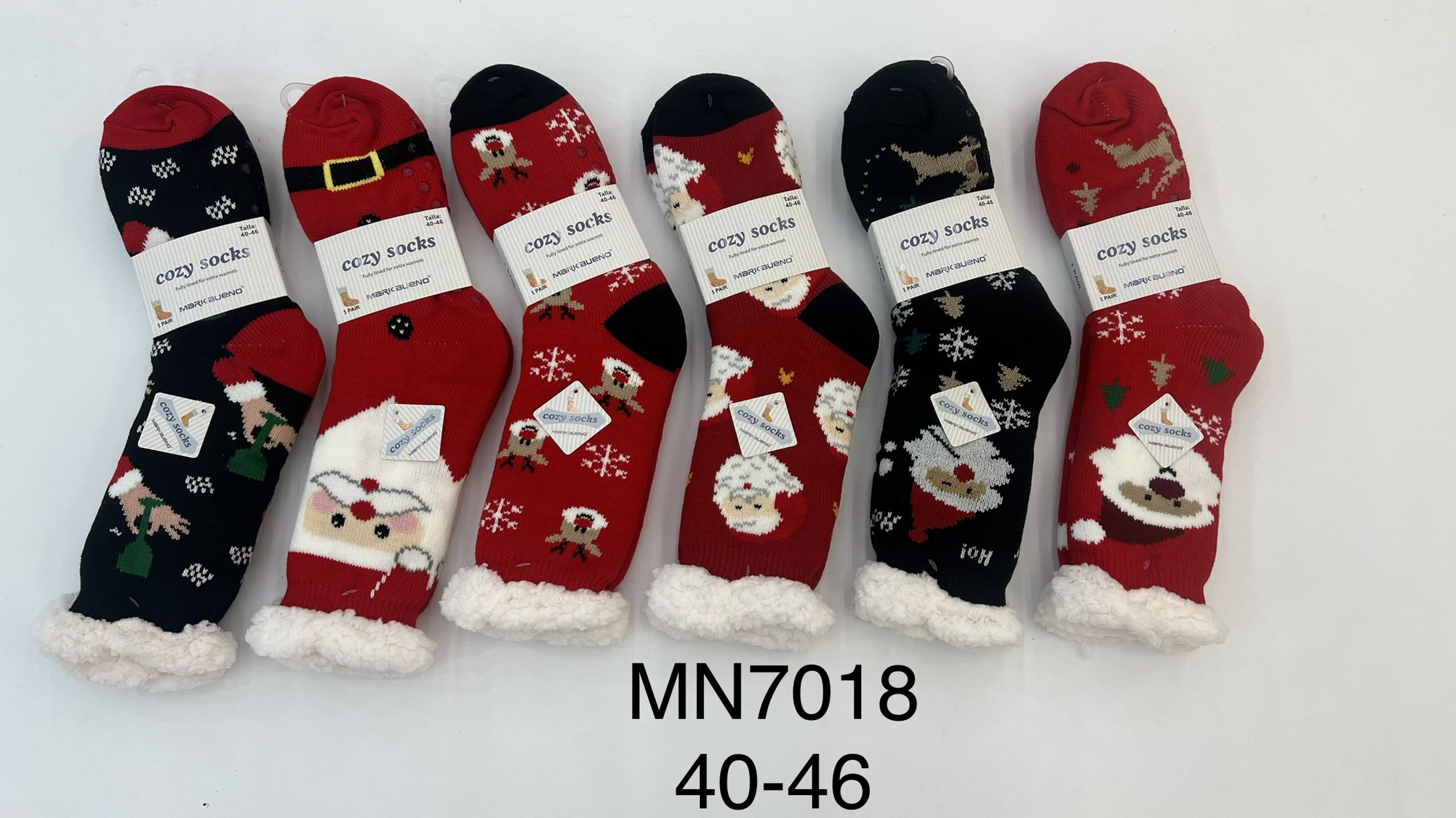 Chausettes chaussons Noël Homme (x12)#7018