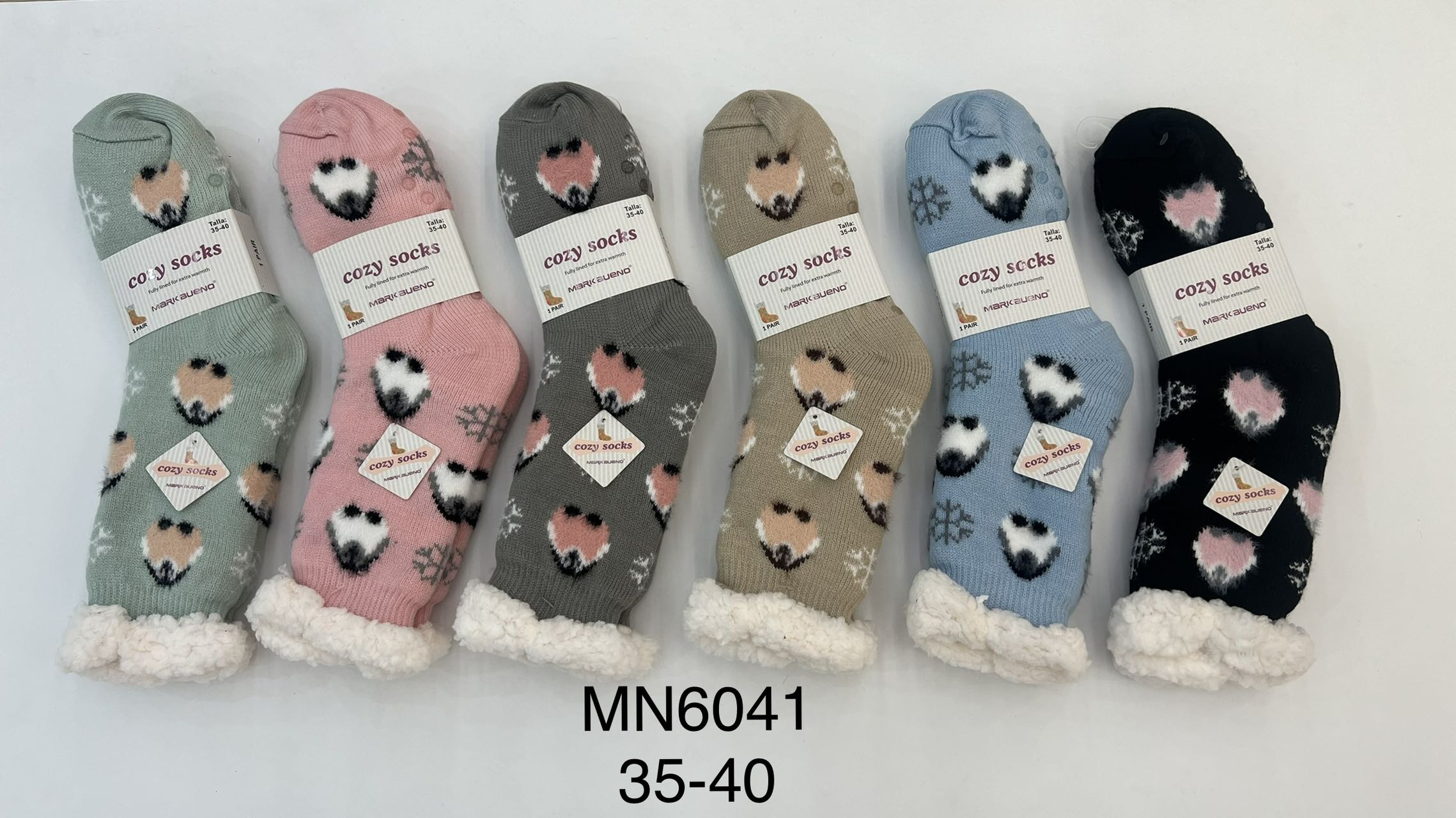 FEMME Chaussettes fourrées Hiver T35- 40 (x12)/6041