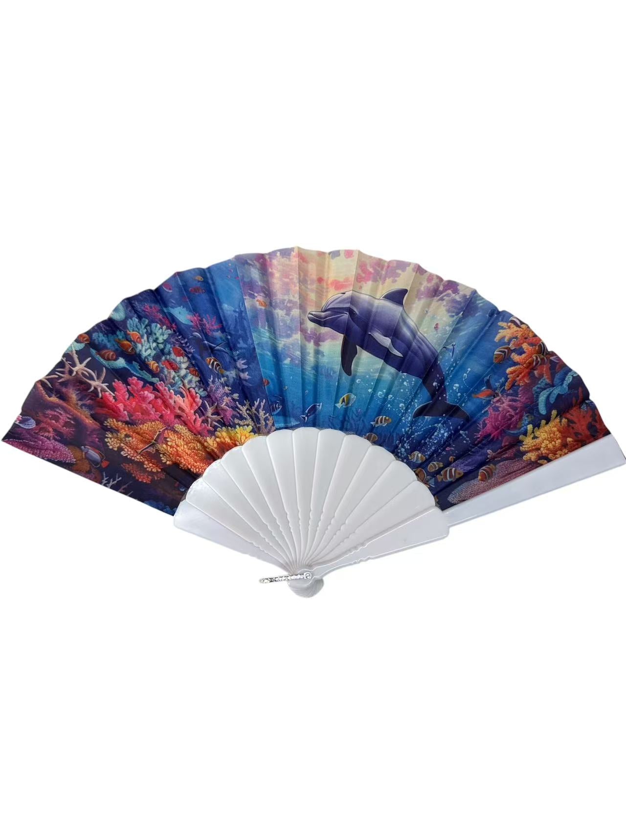 Éventails motif Monde océanique (x12) #19
