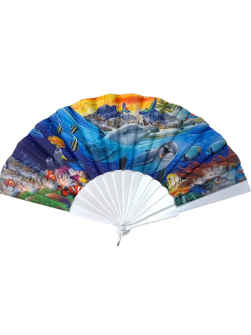 Éventails motif Monde océanique (x12) #19
