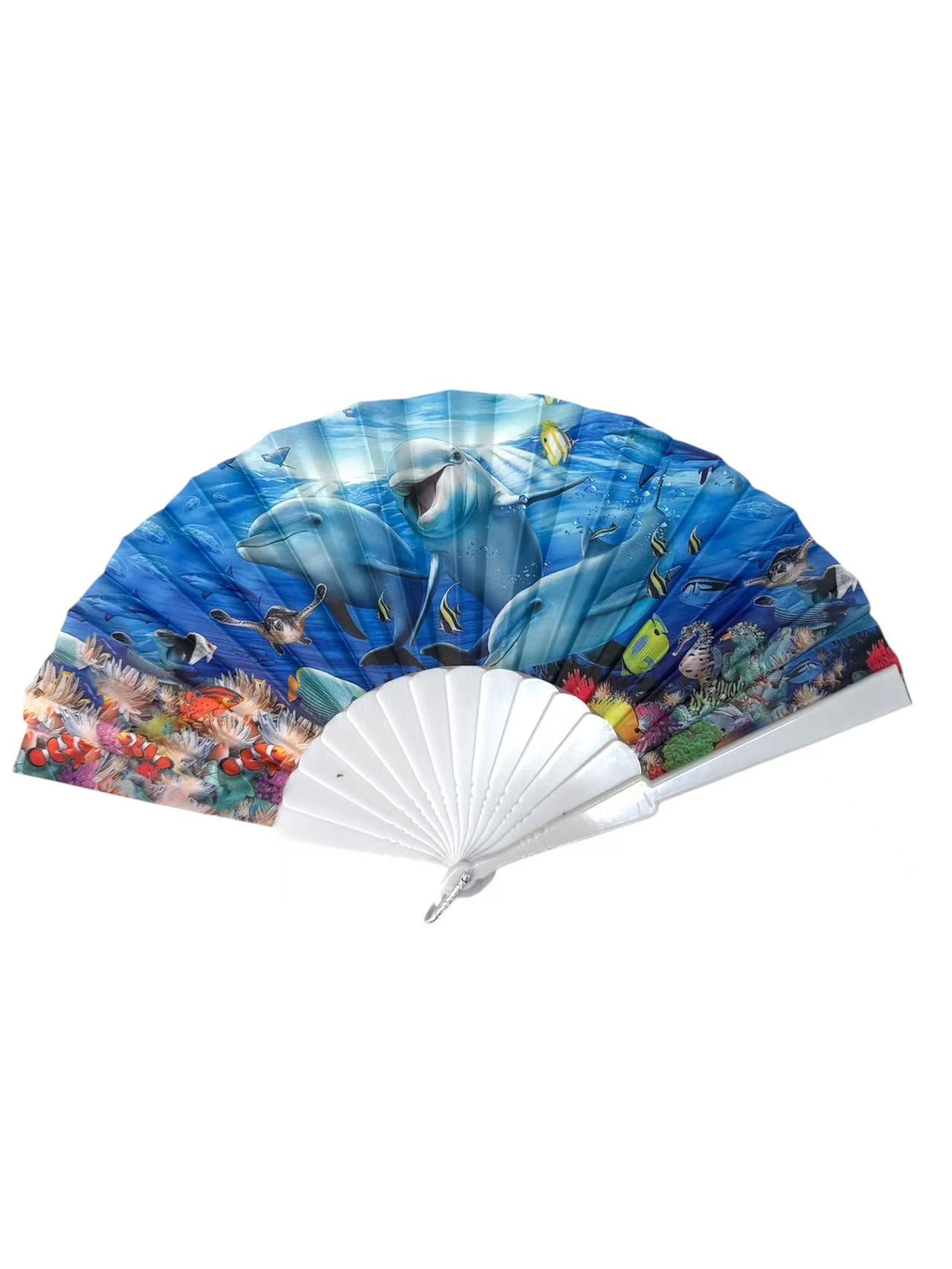 Éventails motif Monde océanique (x12) #19