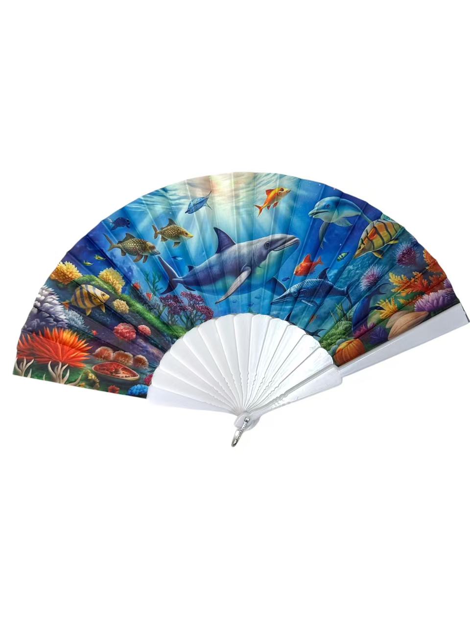 Éventails motif Monde océanique (x12) #19