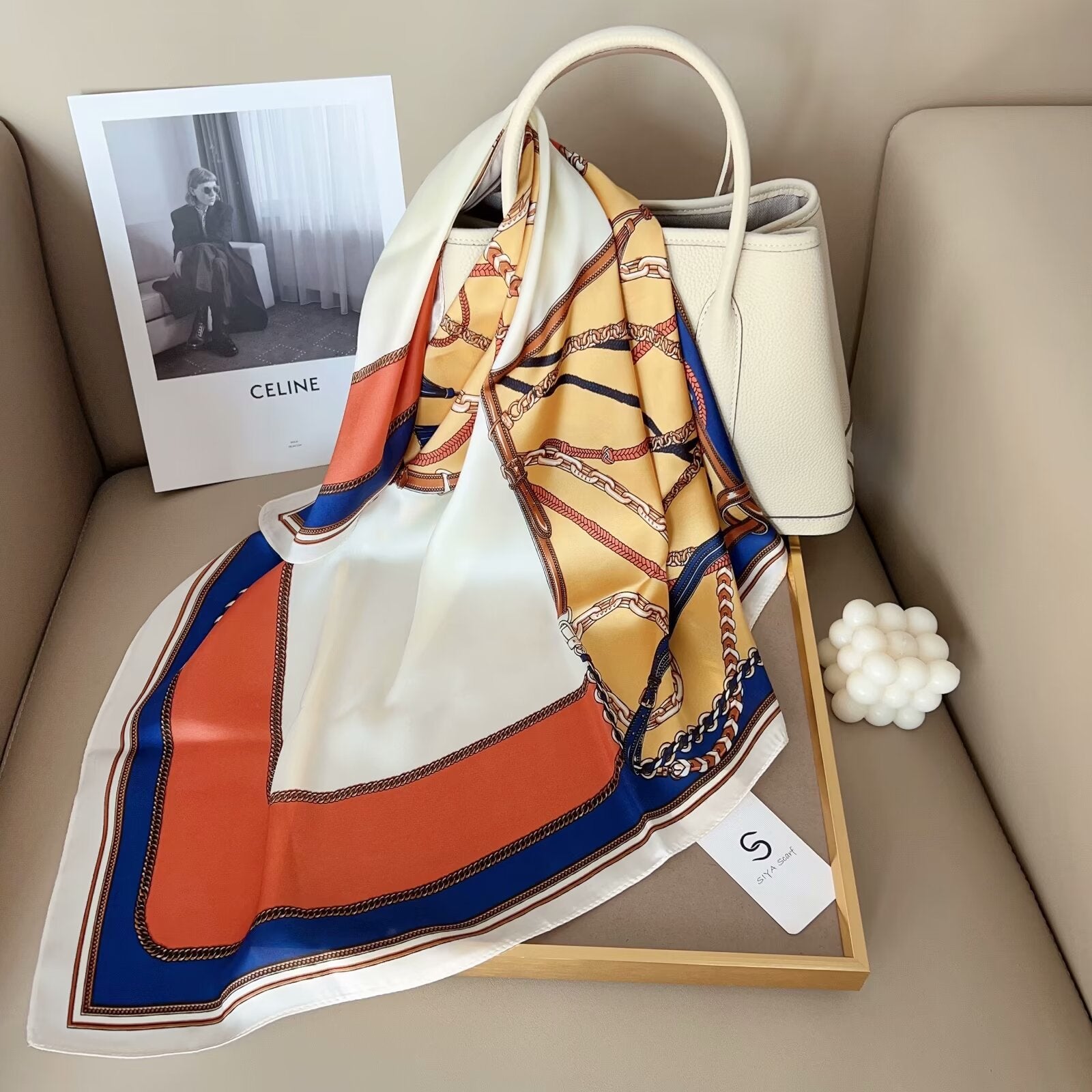 Foulard Carré touche soie 70cmx70cm (x12)#13