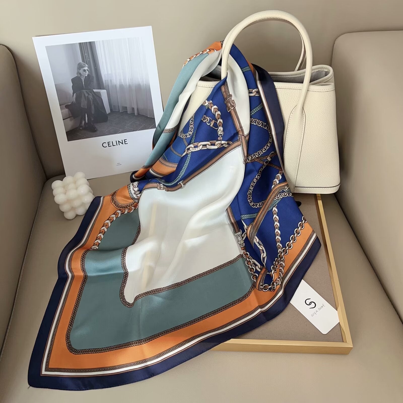 Foulard Carré touche soie 70cmx70cm (x12)#13