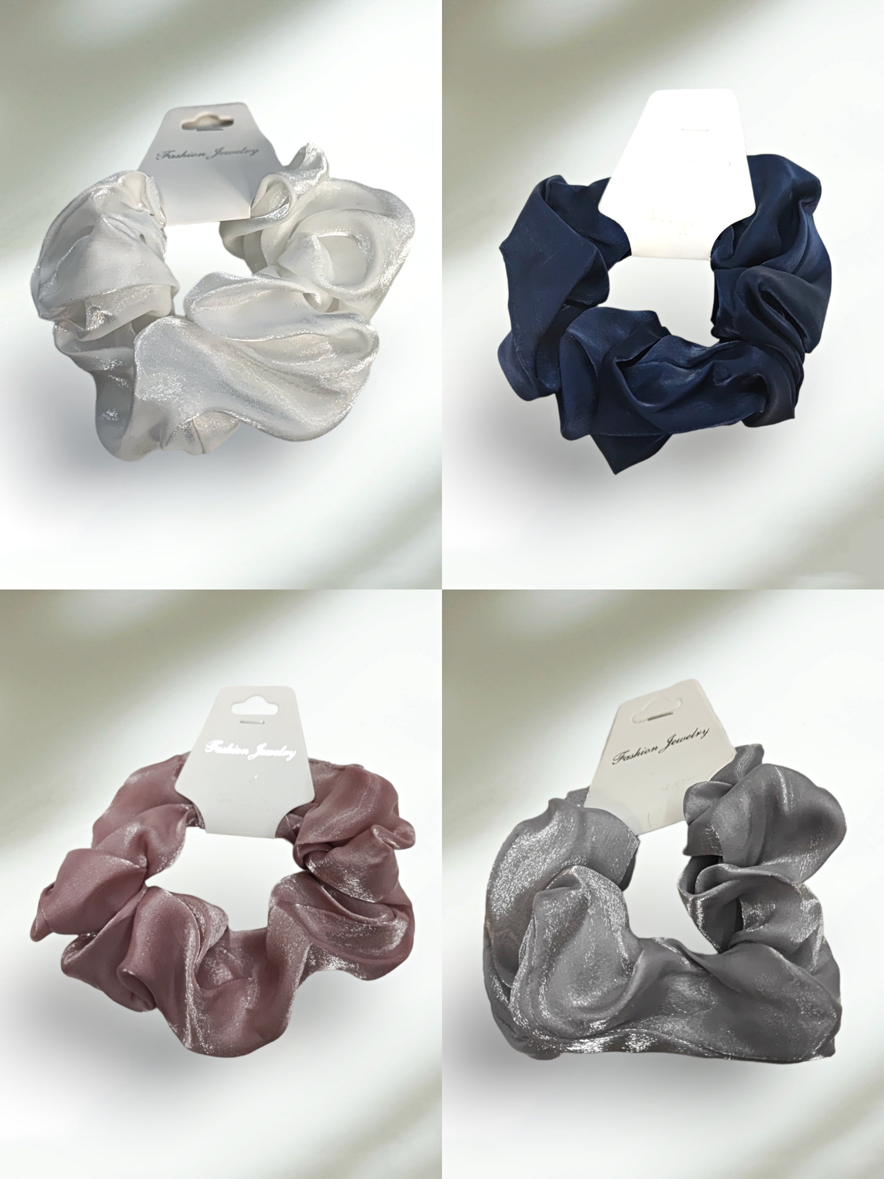 Chouchou Scrunchie élastique froufrou (x12)#1