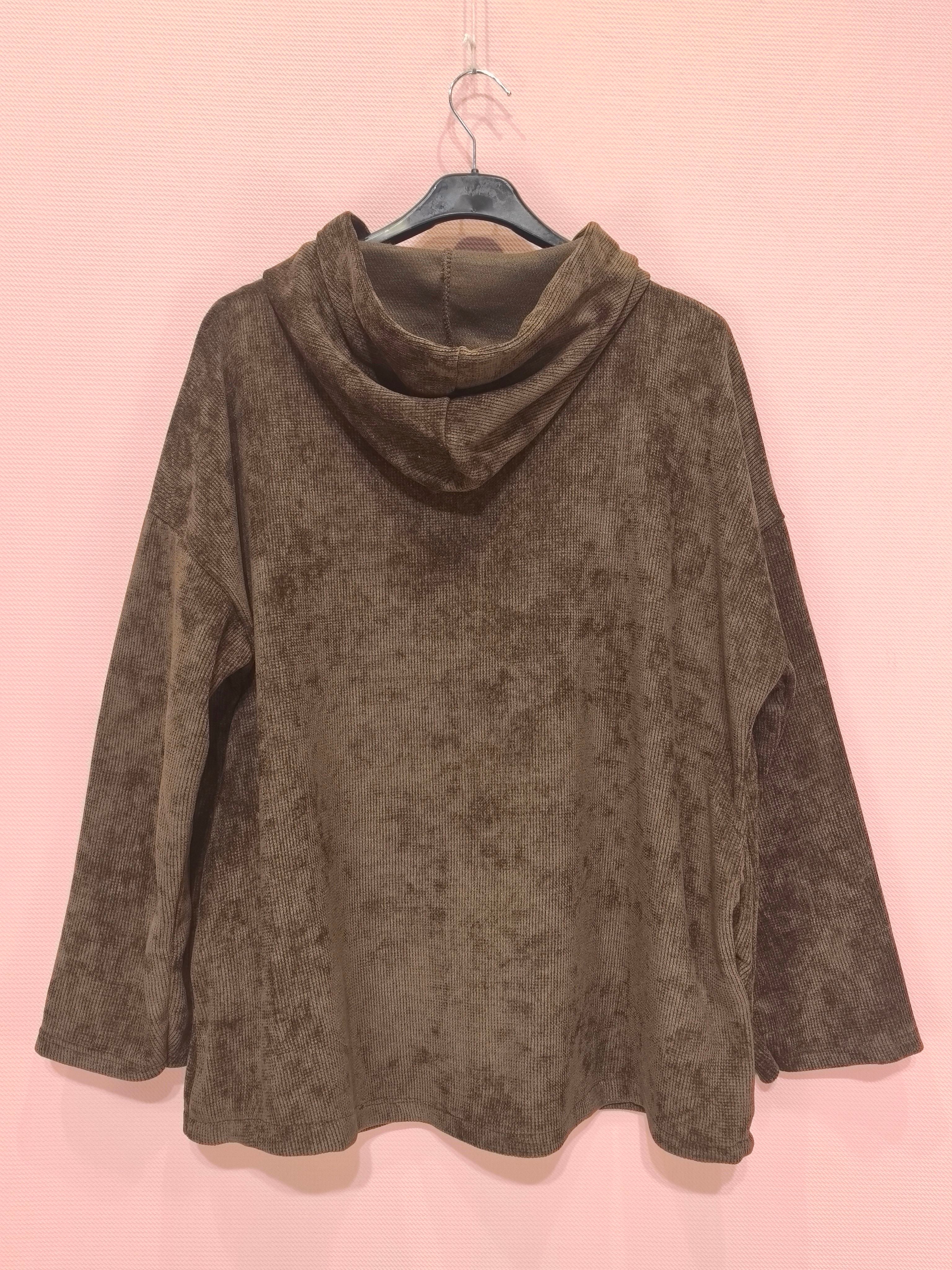 Gilet zippé à capuche velours Avec Deux Poches(X6)