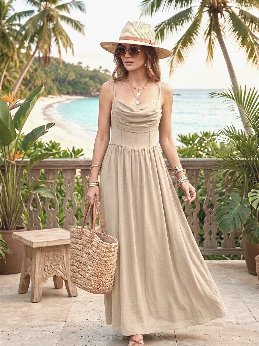 Robe Longue À Bretelles (x6)