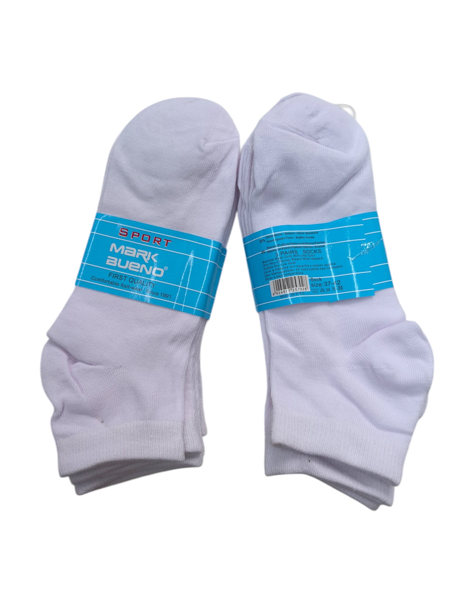 FEMME Chaussettes blanches courtes en coton (x24)