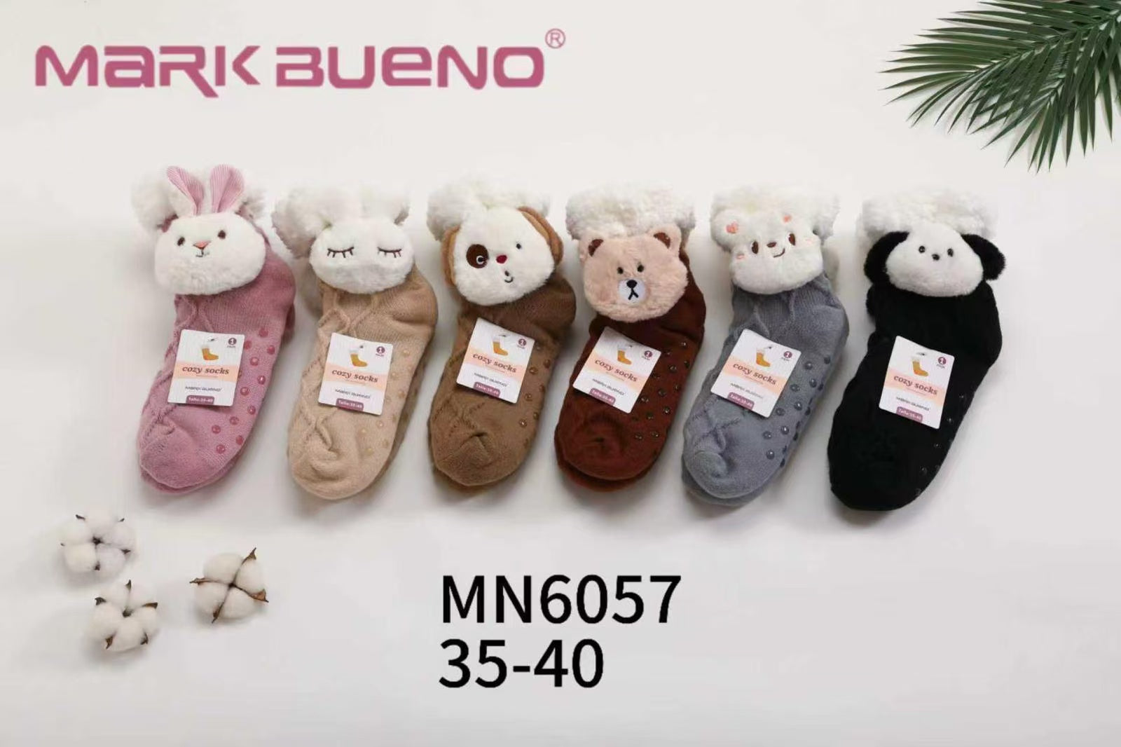 FEMME Chaussettes chaussons fourrées T35- 40 (x12)/6057