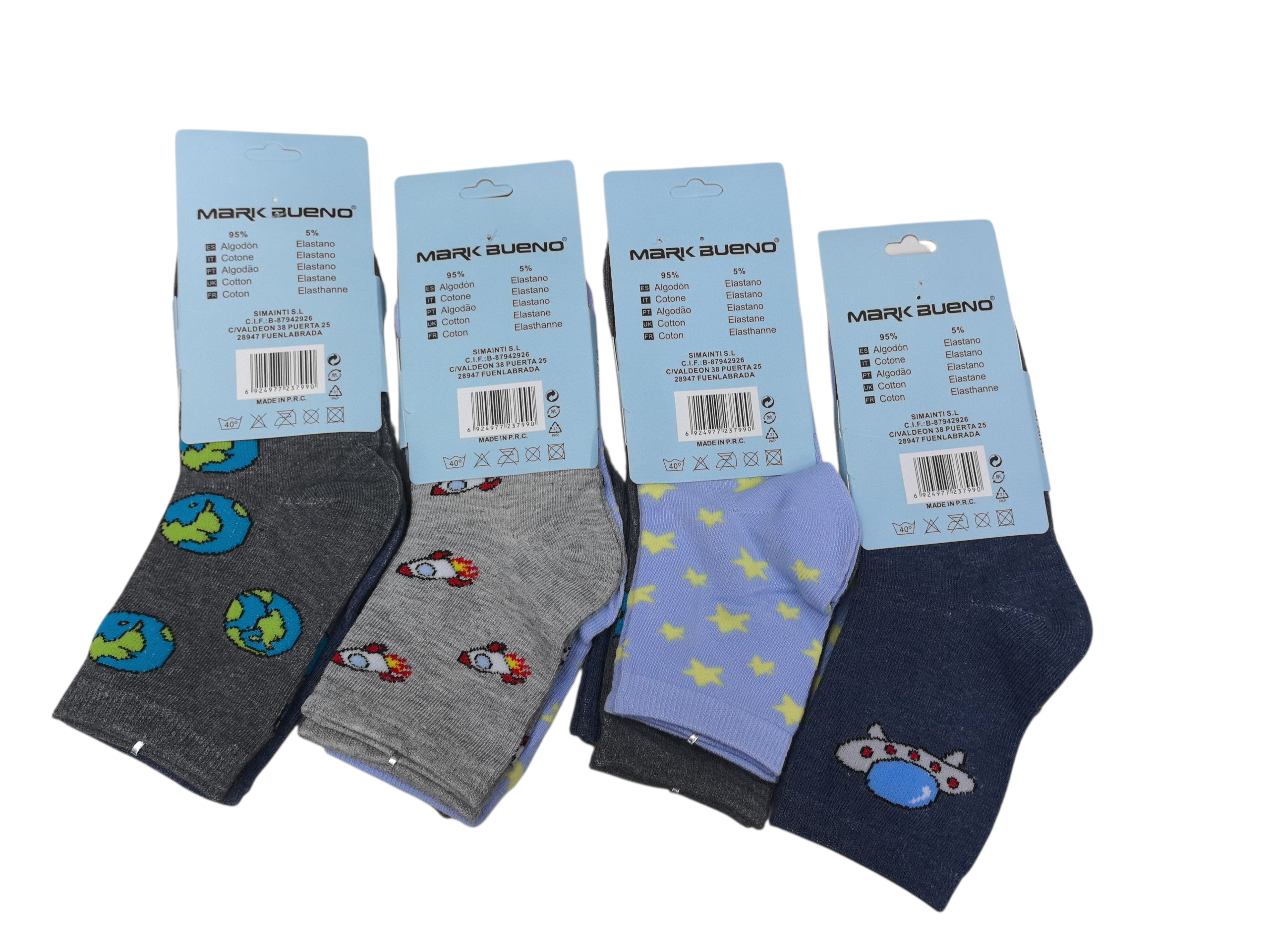 GARÇONS - Chaussettes coton 3 Tailles mélangées T23-27/28/33/33-35(x36)