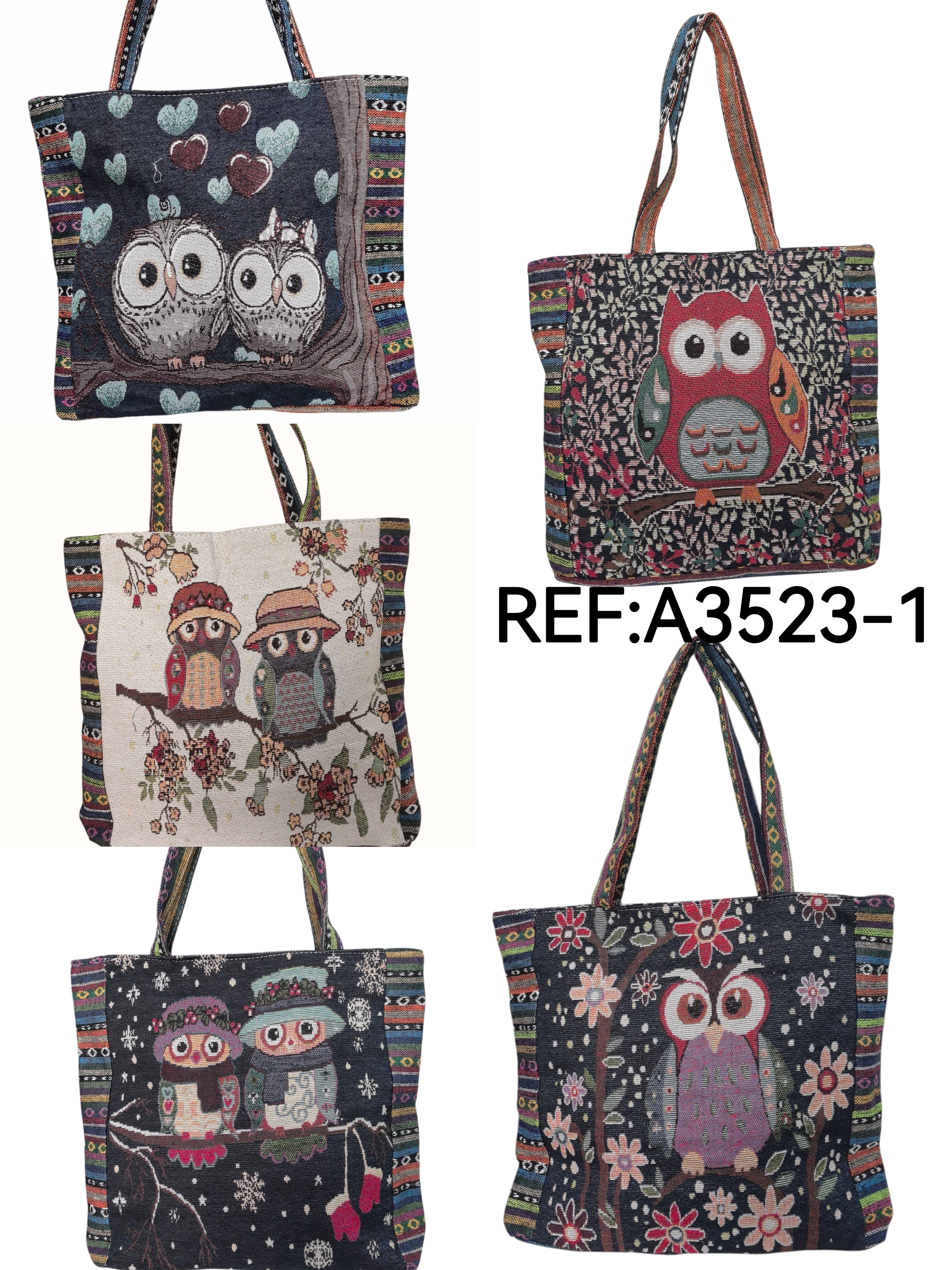 Sac à main en toile brodé hibon pour femme (x12)