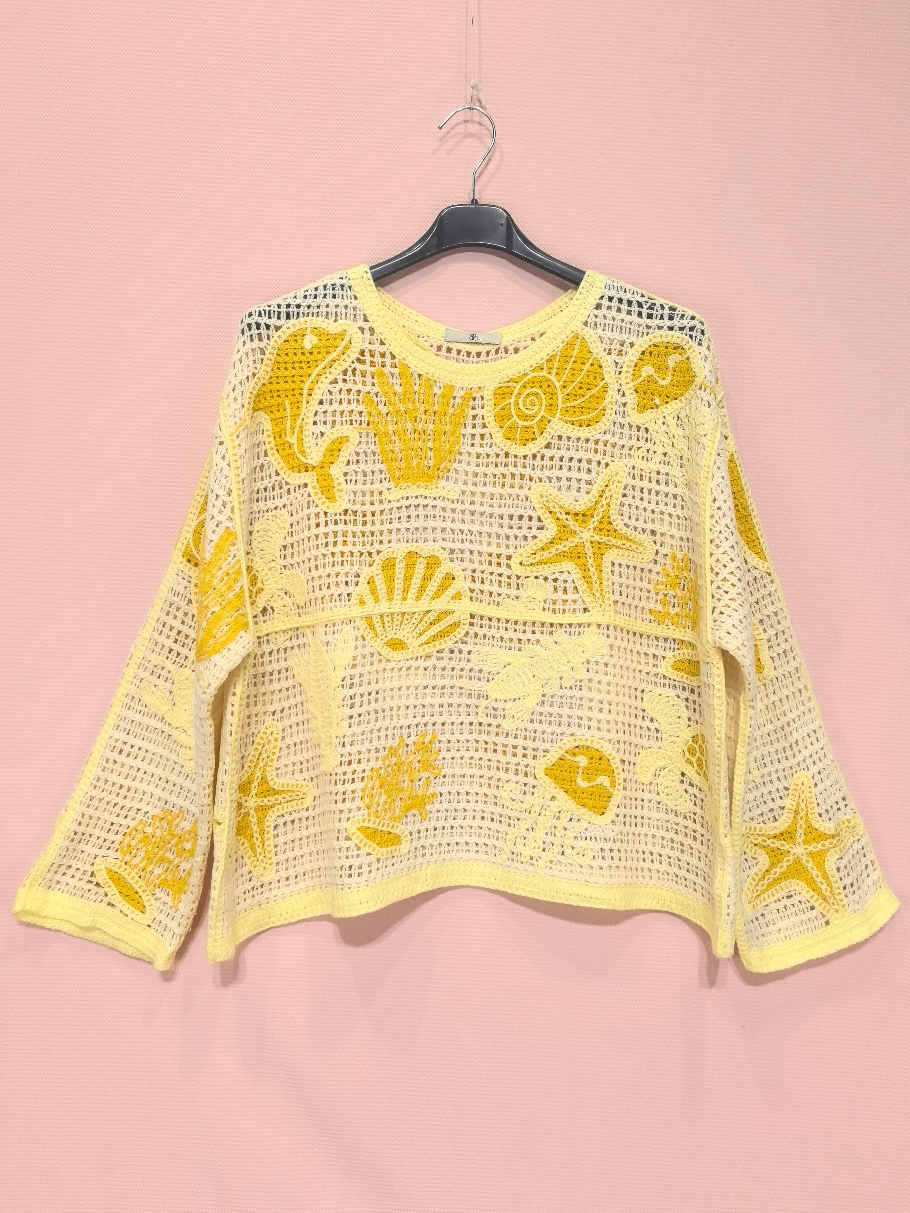 Haut en crochet à motifs de La Mer(x6)