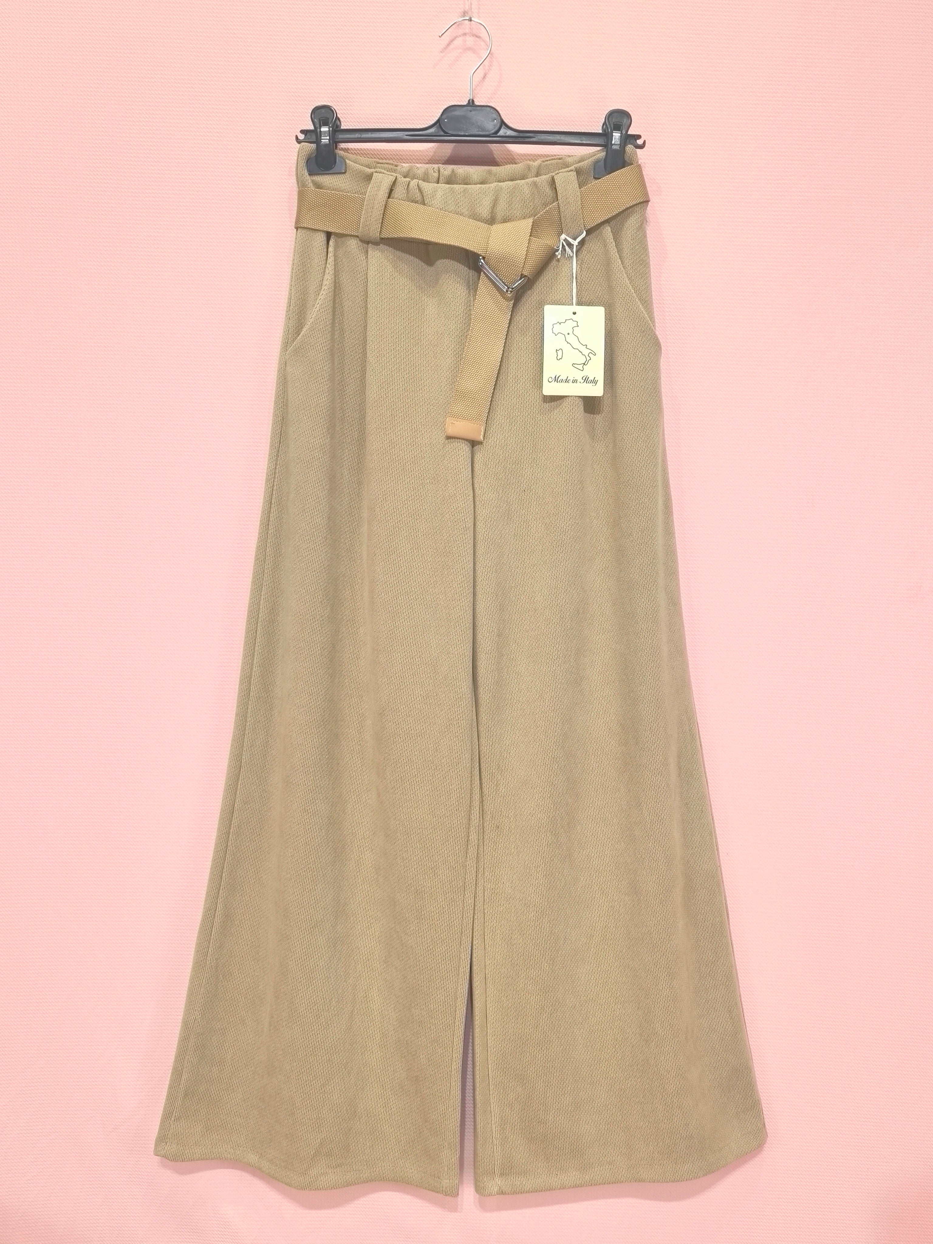 Pantalon large en tissu texturé au toucher doux (x6)