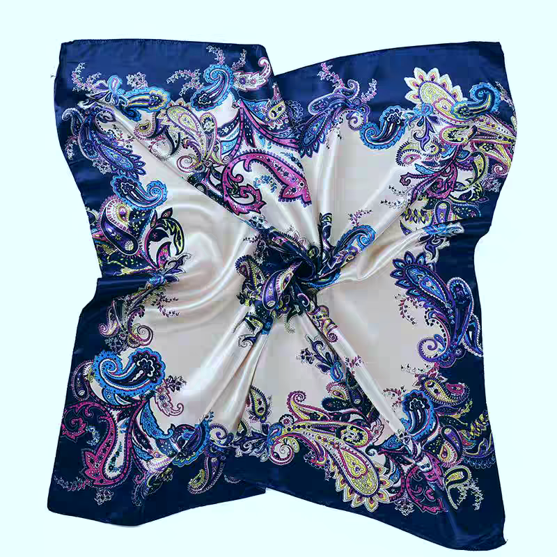 Foulard carré 90cm imprimé fantaisie (x10)#57