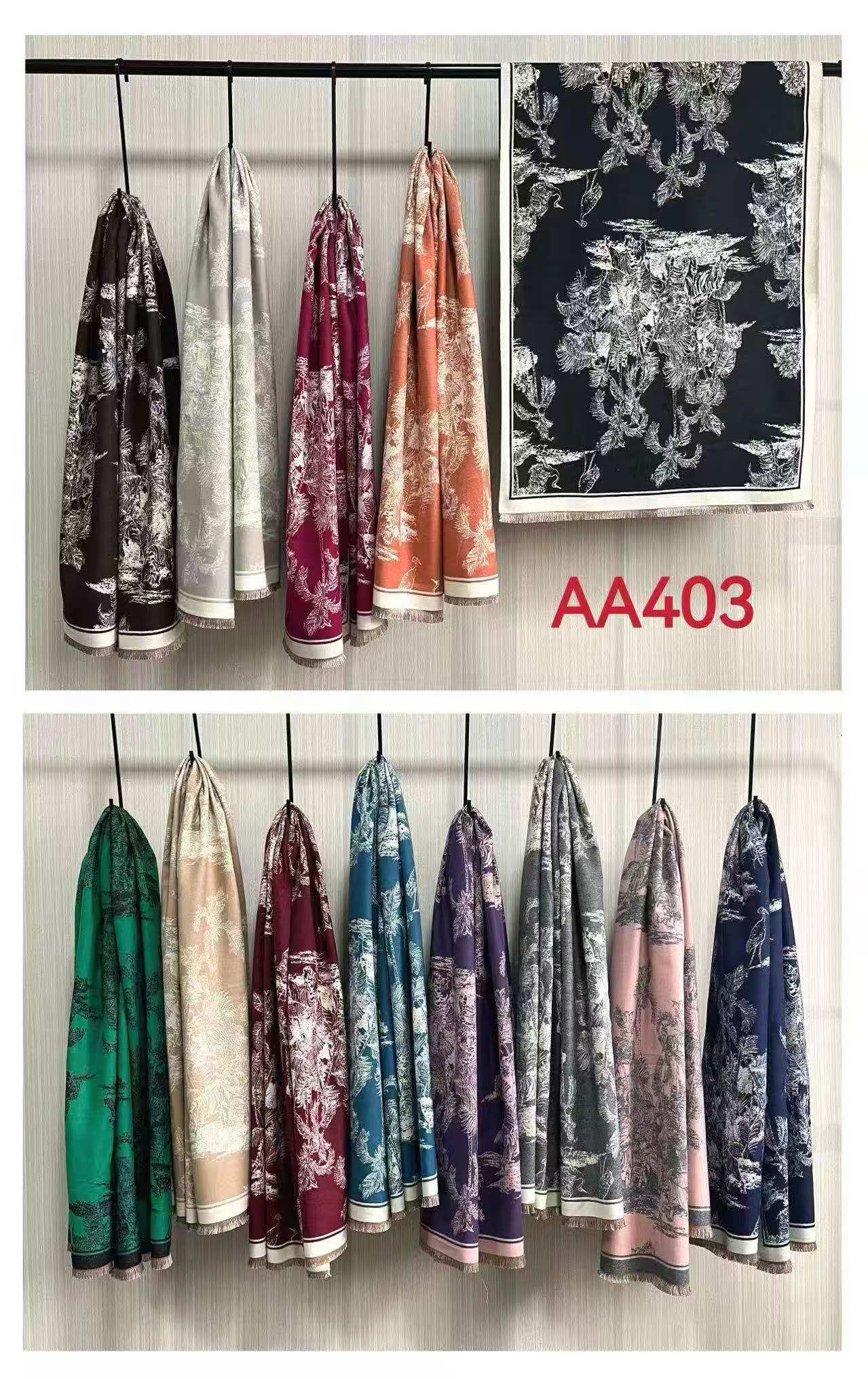 Écharpes Imprimées - Styles floraux végétaux (X12)