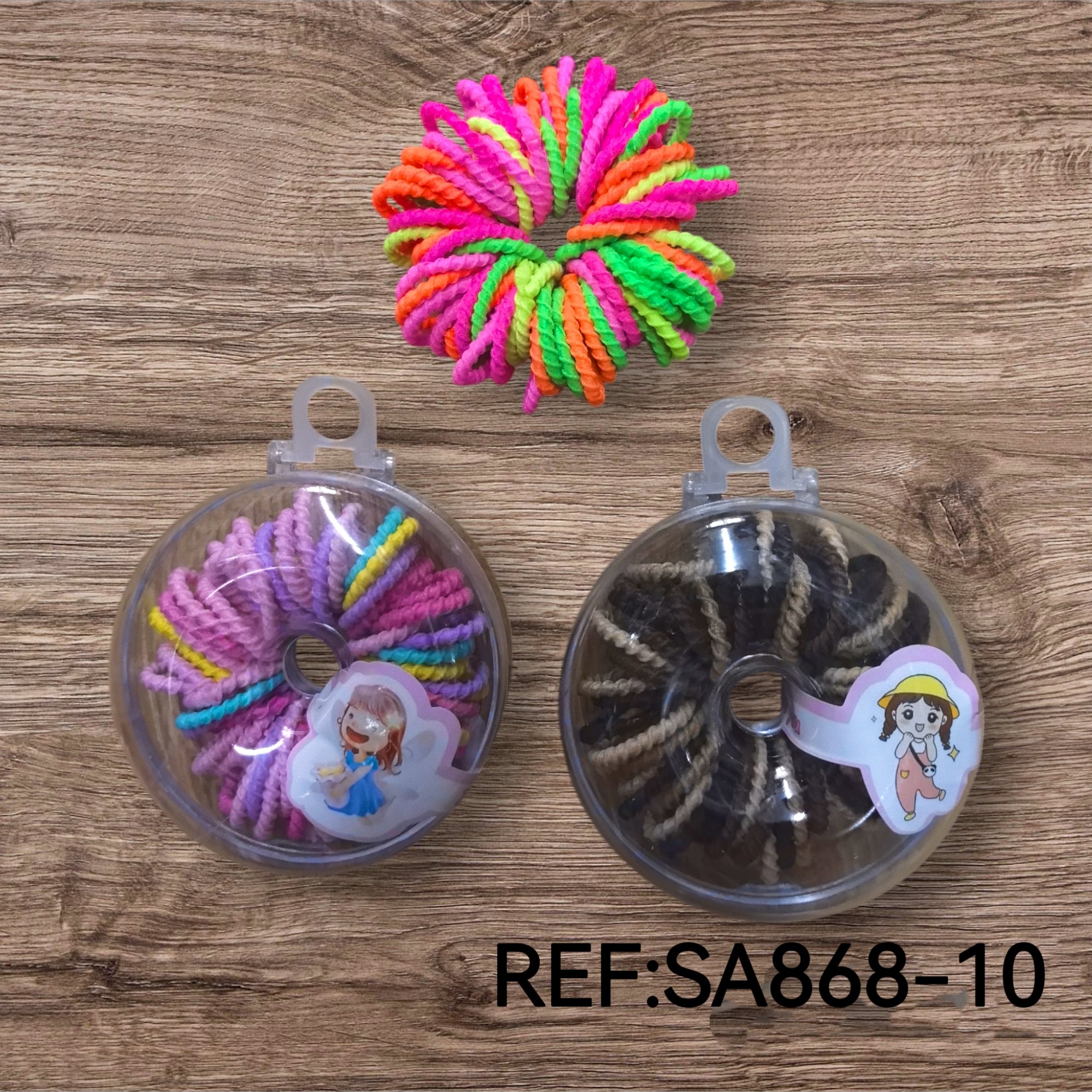 En boîte 72pcs Élastiques a cheveux  mignons (x12)