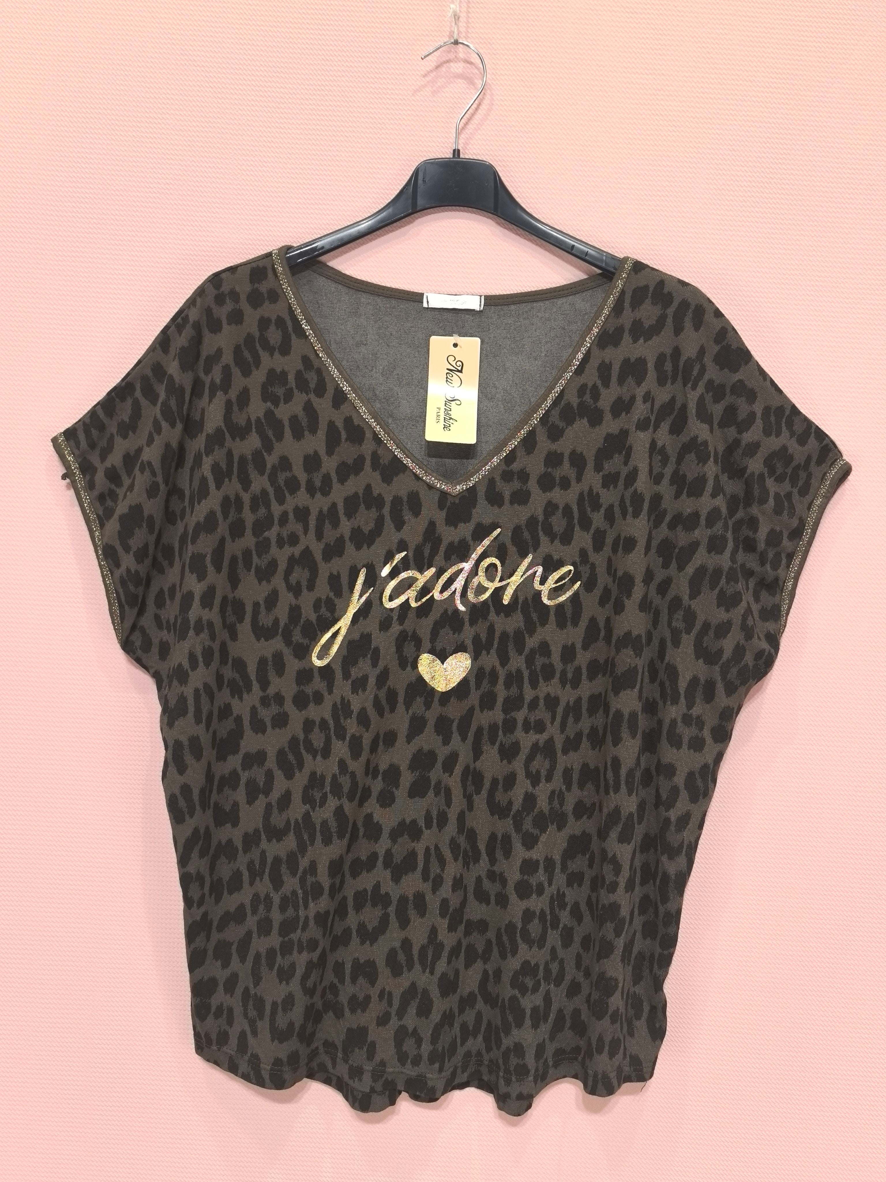 T-shirts Manches Courtes Léopard (x6)