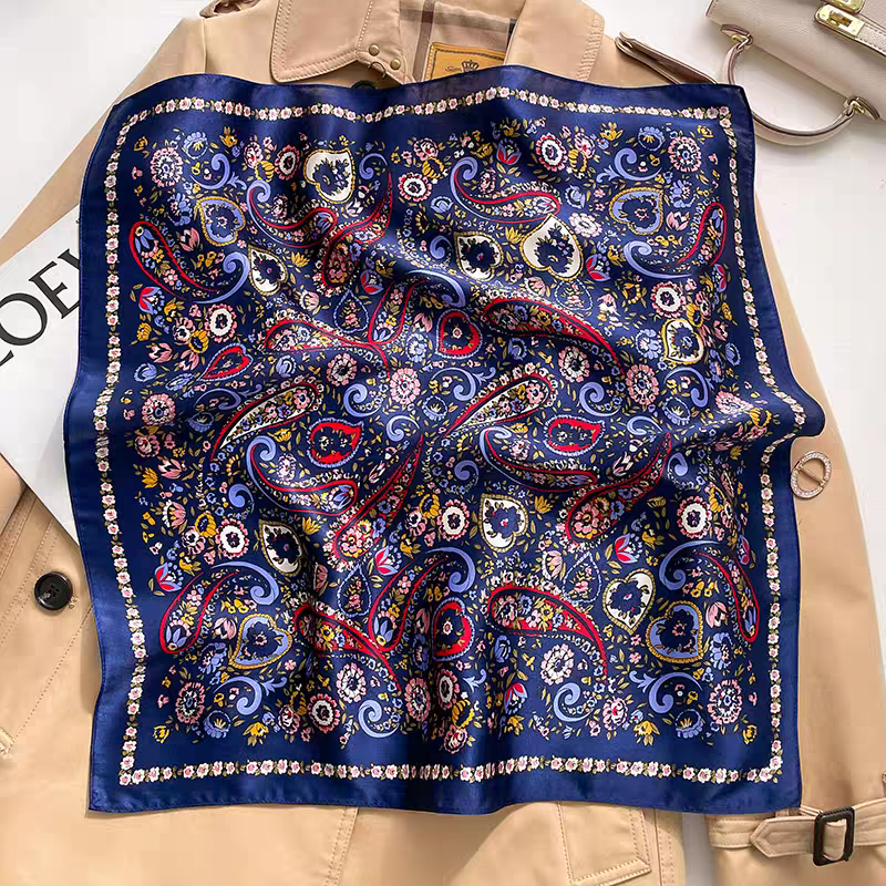 Foulard carré 90cm imprimé fantaisie (x10)#56
