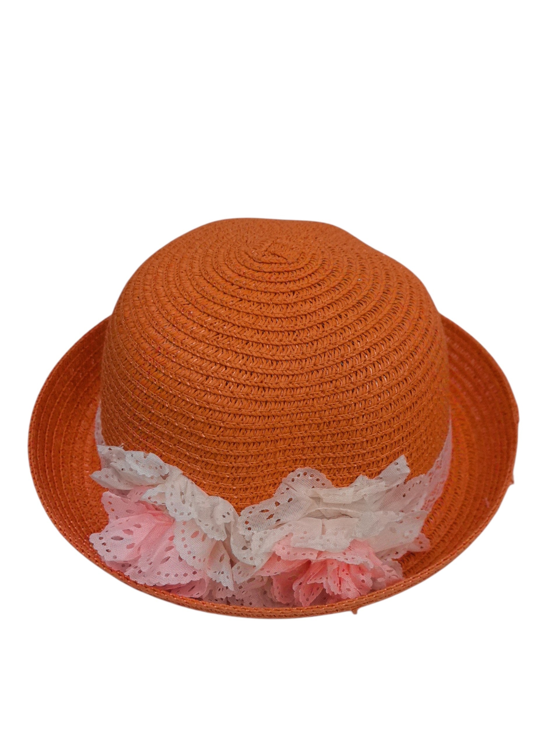 Chapeaux de paille taille enfant motif fleur (x12) #50