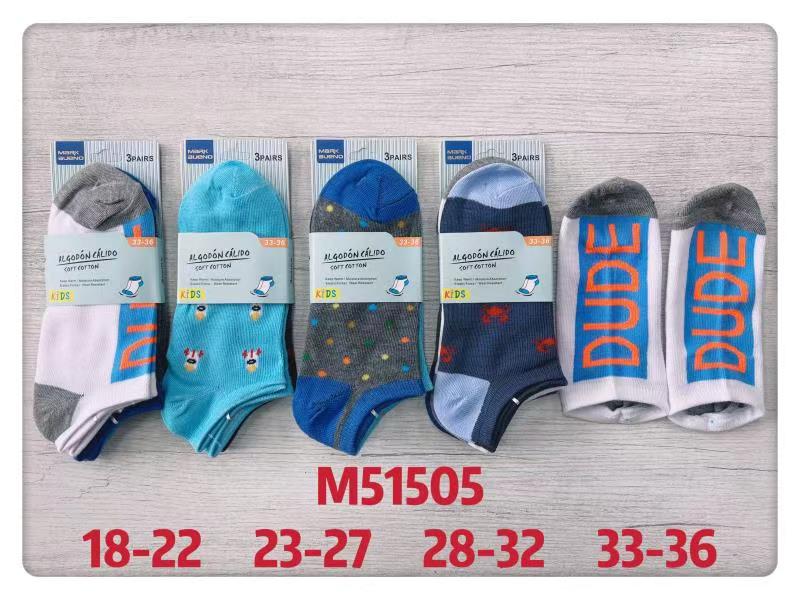GARÇONS - Chaussettes coton 4 Tailles mélangées T18-22/23-27/28/33/33-36(x48)