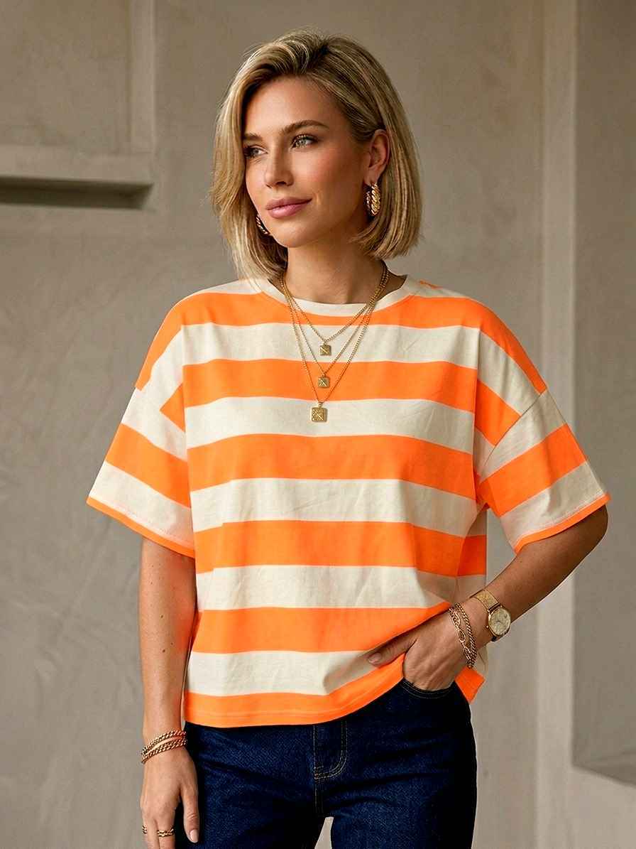 T-shirt OverSize À Rayures(x8)