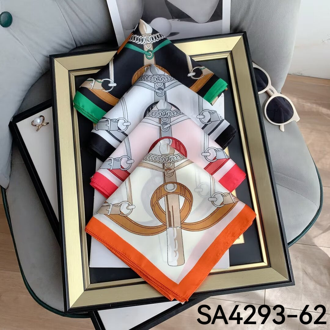 Foulard Carré touche soie 70cmx70cm (x12)#62