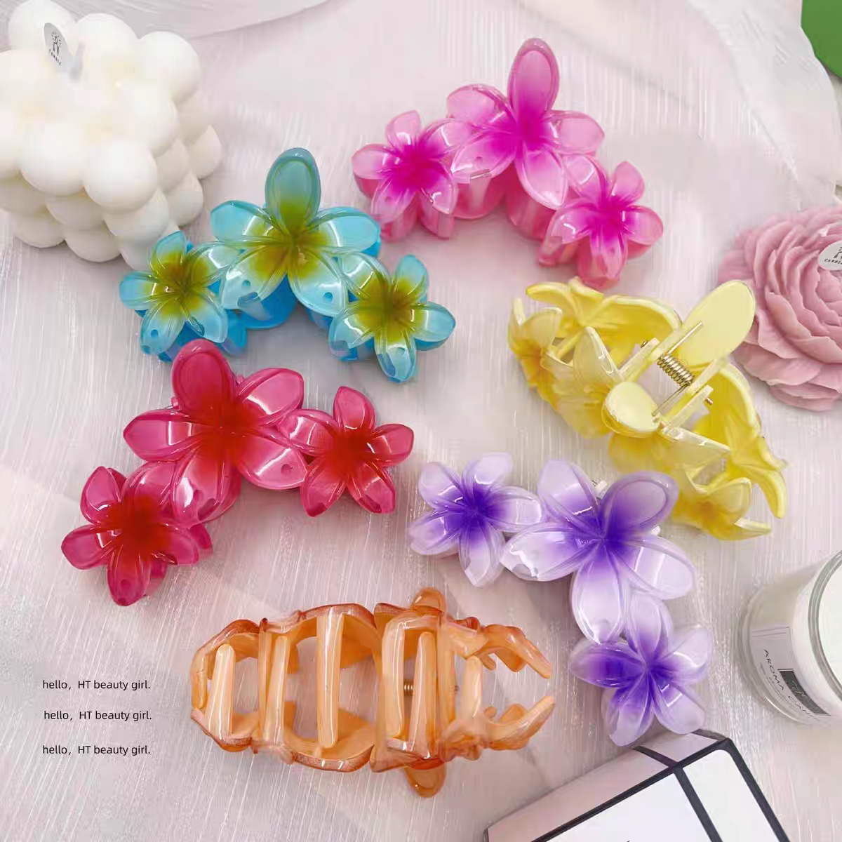 pinces cheveux forme fleur (x12)#7