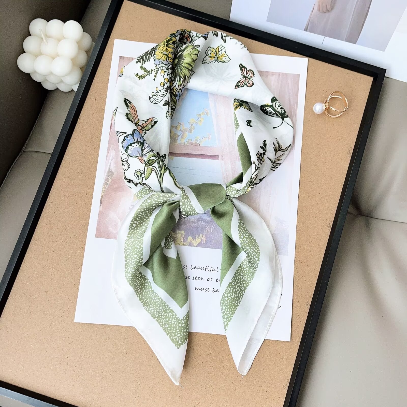 Foulard Carré touche soie 70cmx70cm (x12)#23