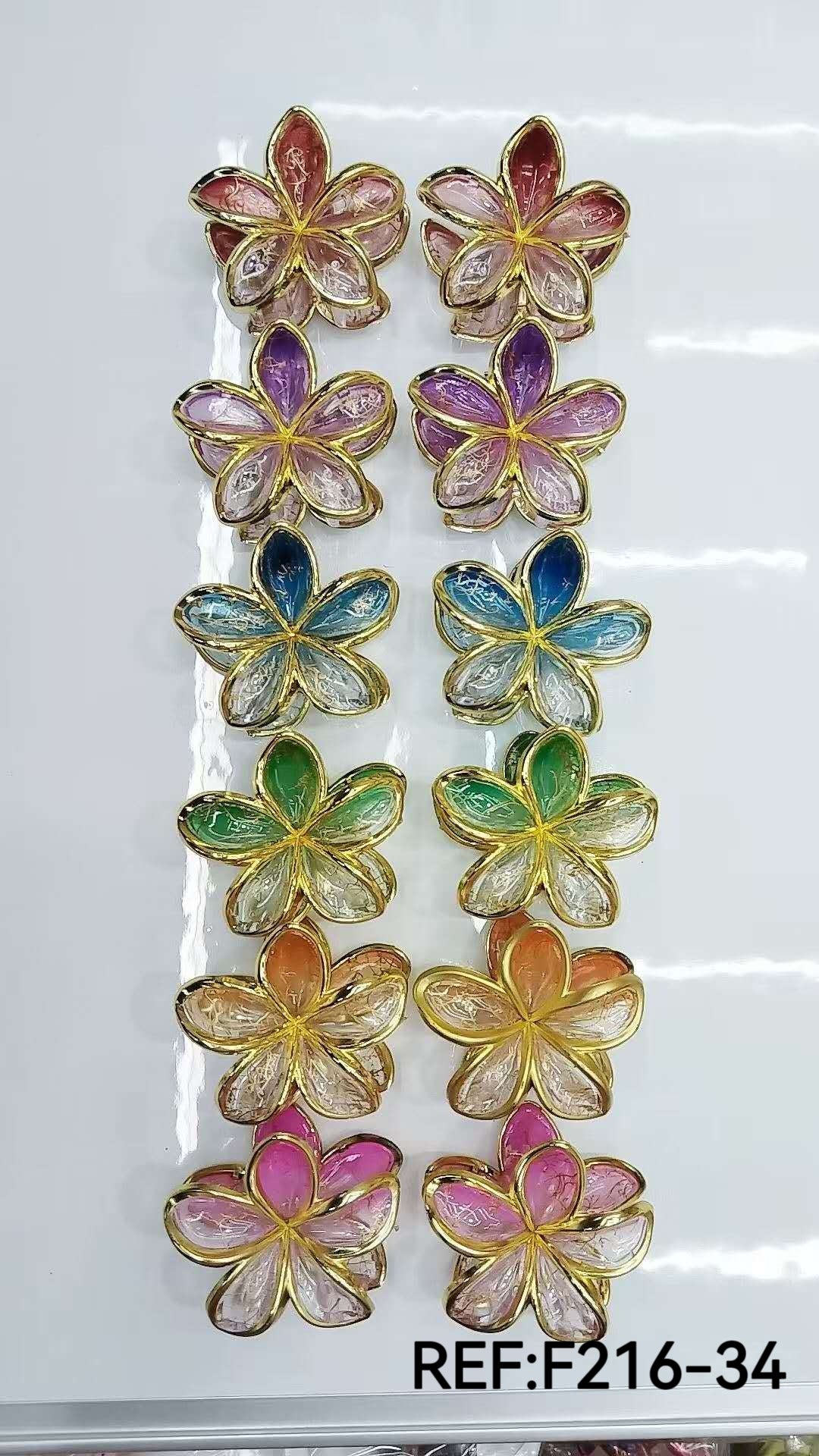 pinces cheveux forme fleur (x12)#34