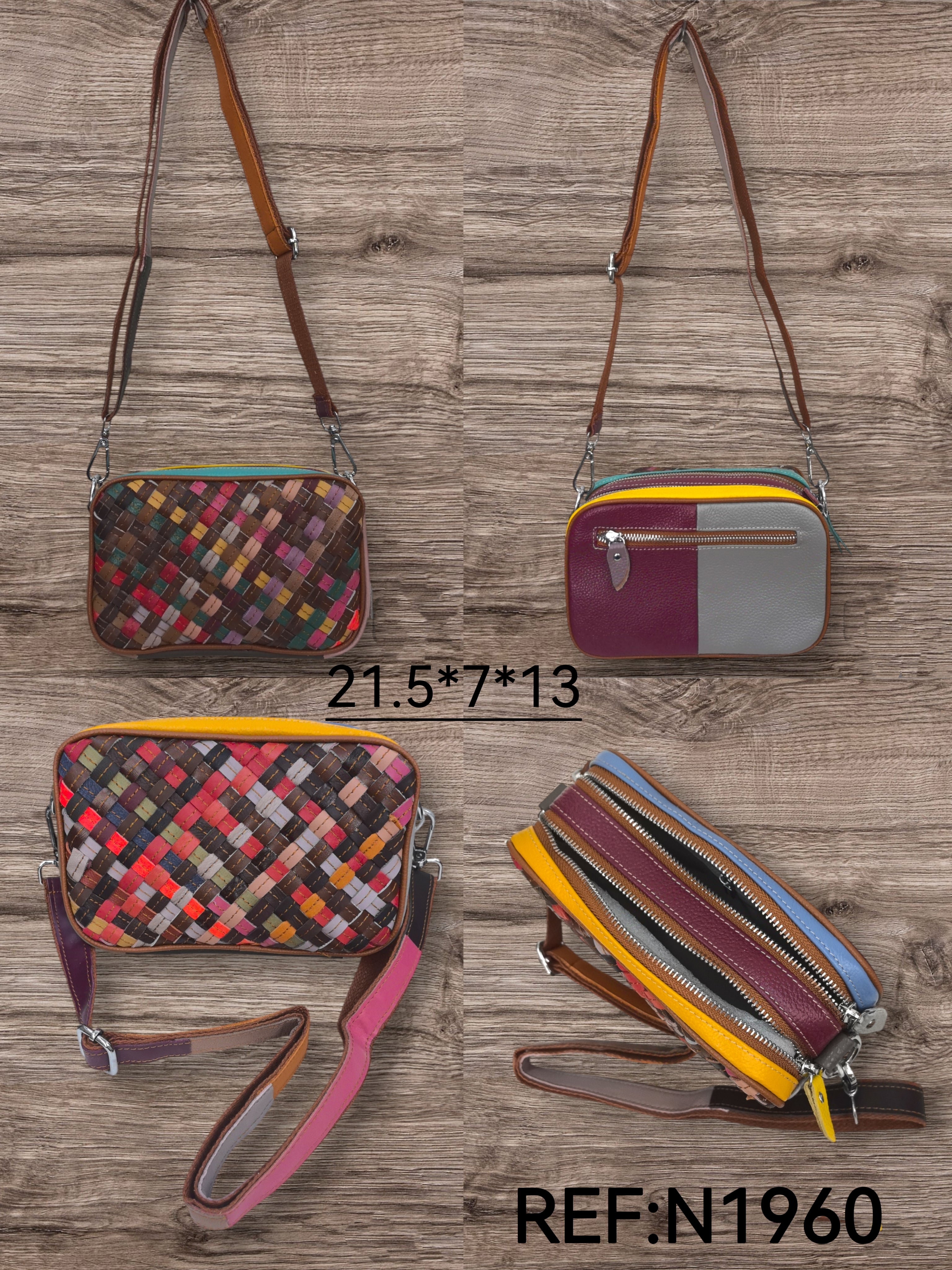 Sac multicouleur en Cuir véritable Pour Femme (X5)